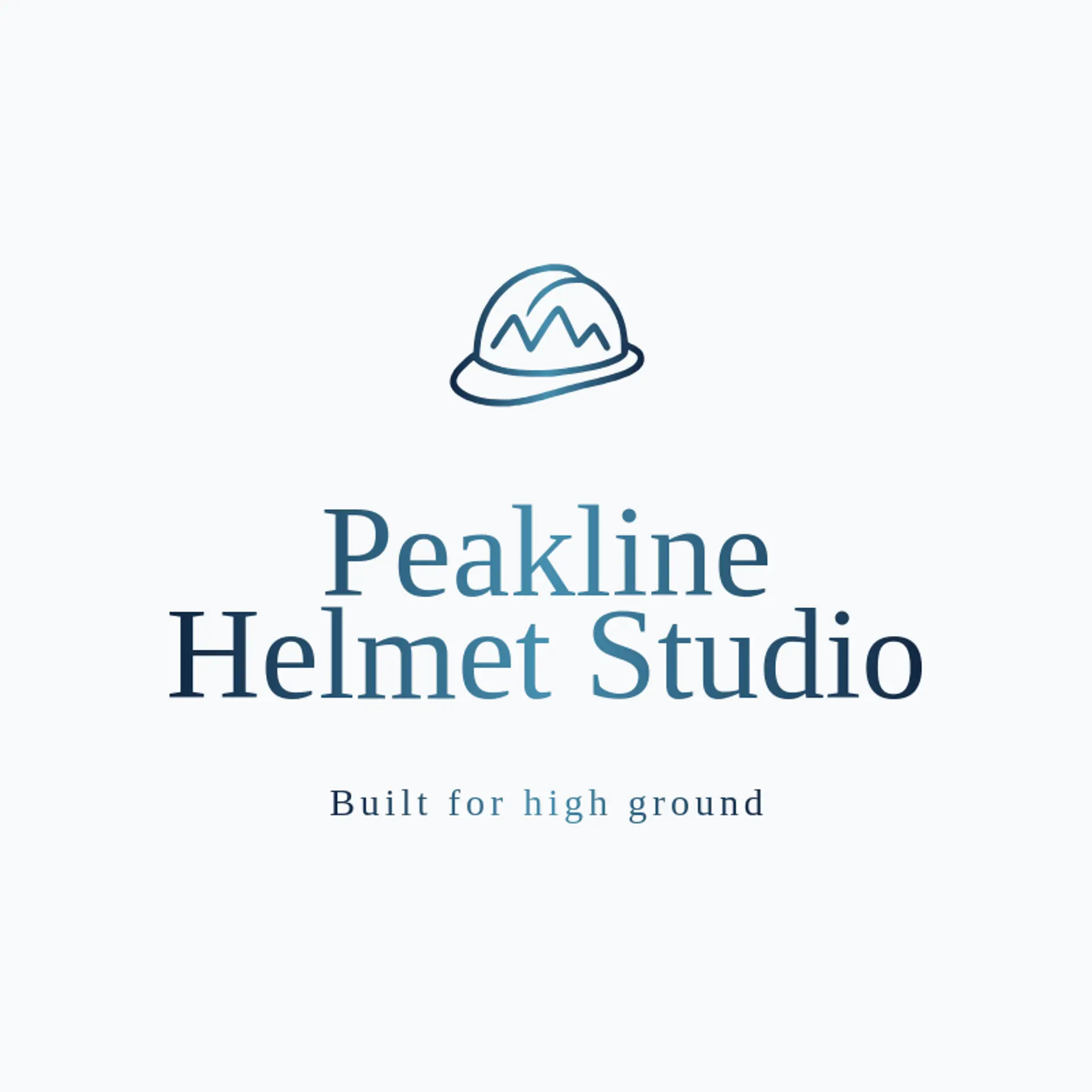 Peakline Helmet Studio logo for helmet