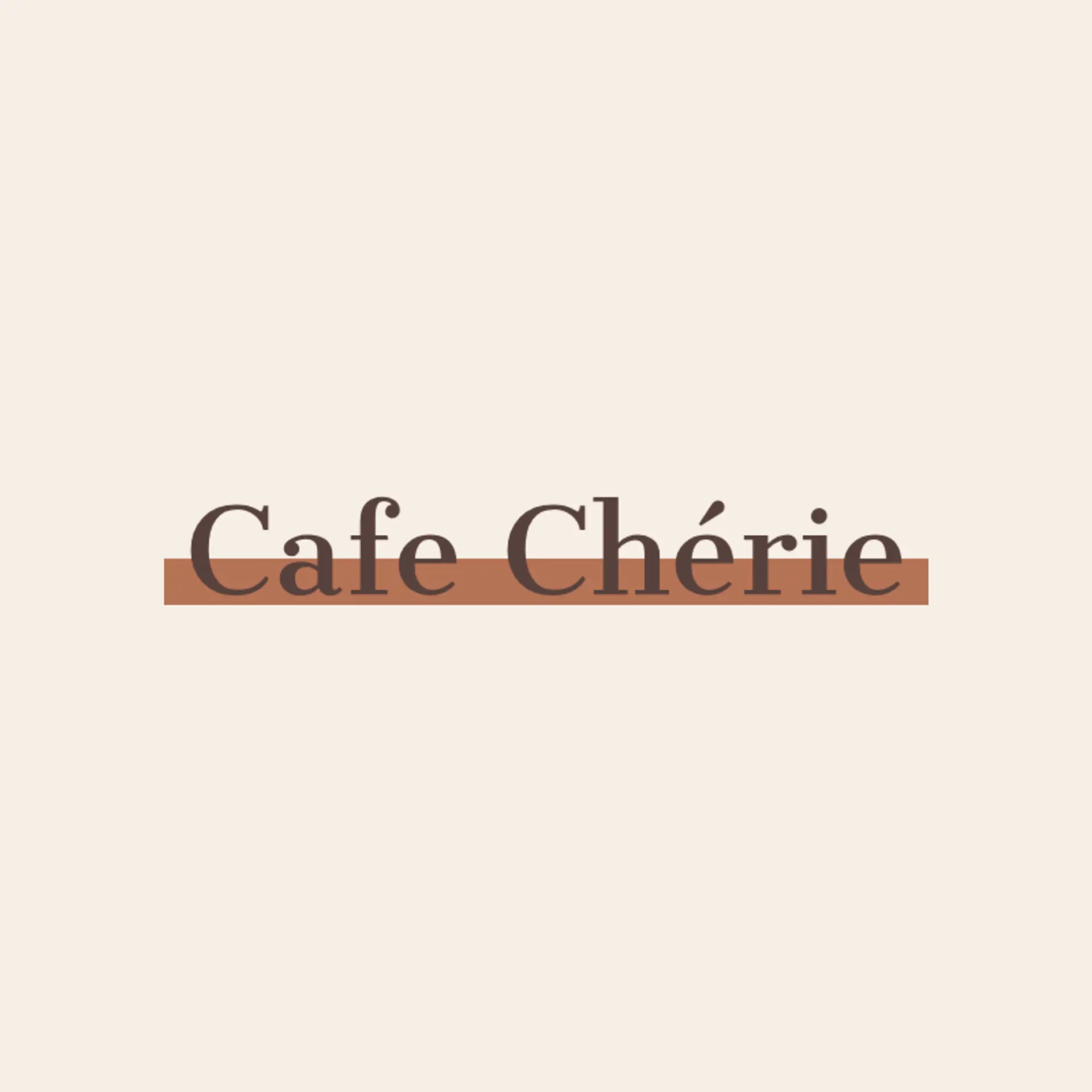 Cafe Chérie logo for french cafe