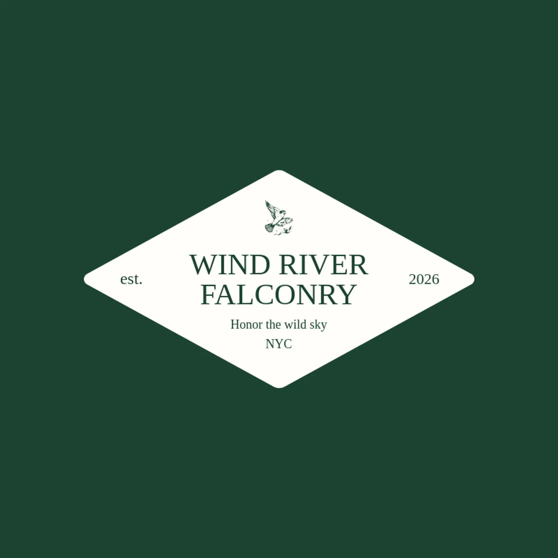 Wind River Falconry logo for falcon