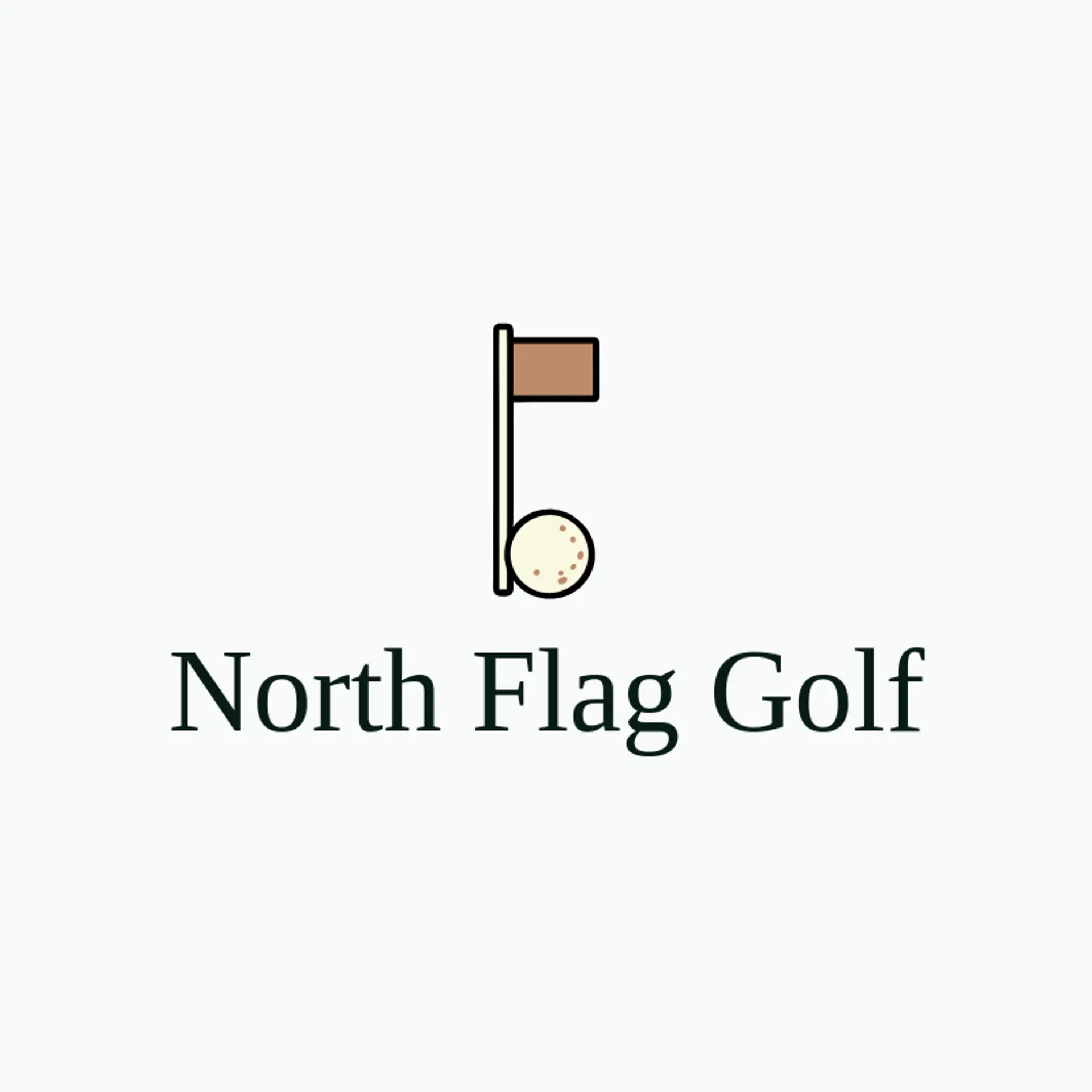 North Flag Golf logo for golf ball