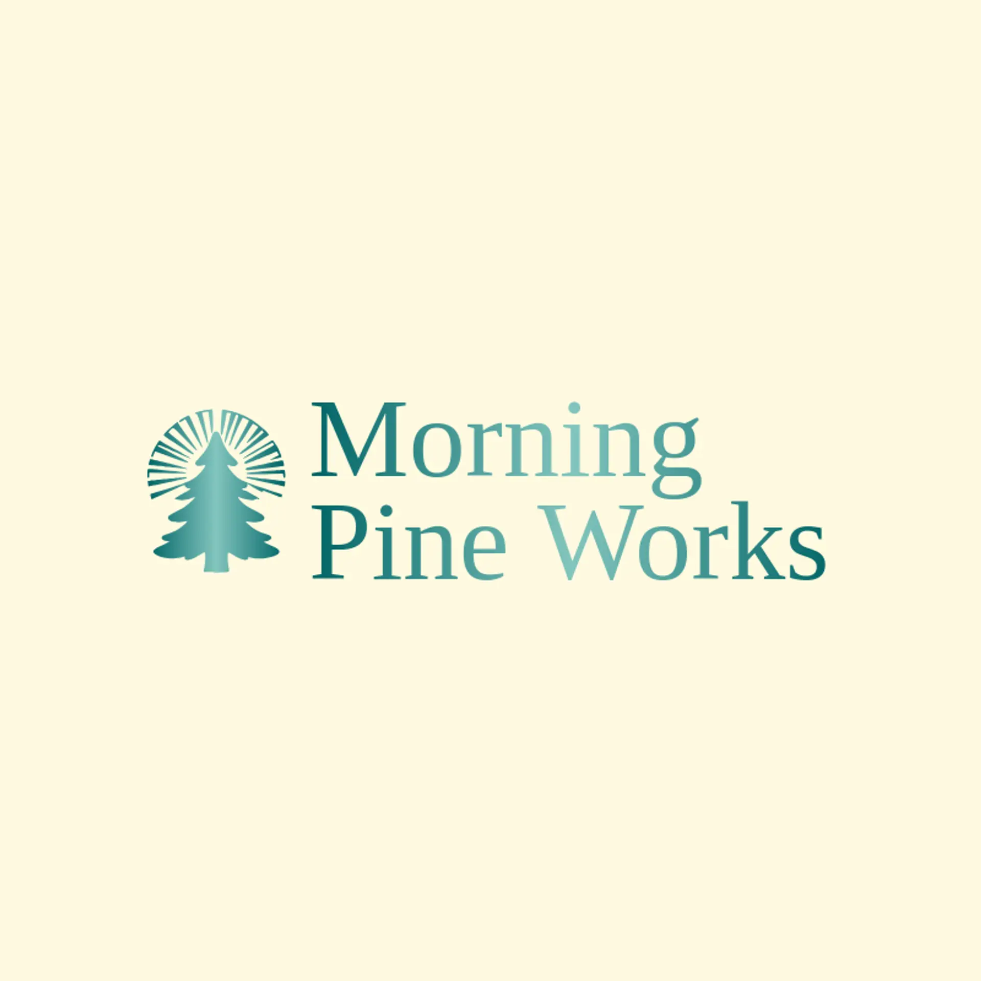 Morning Pine Works logo for pine tree
