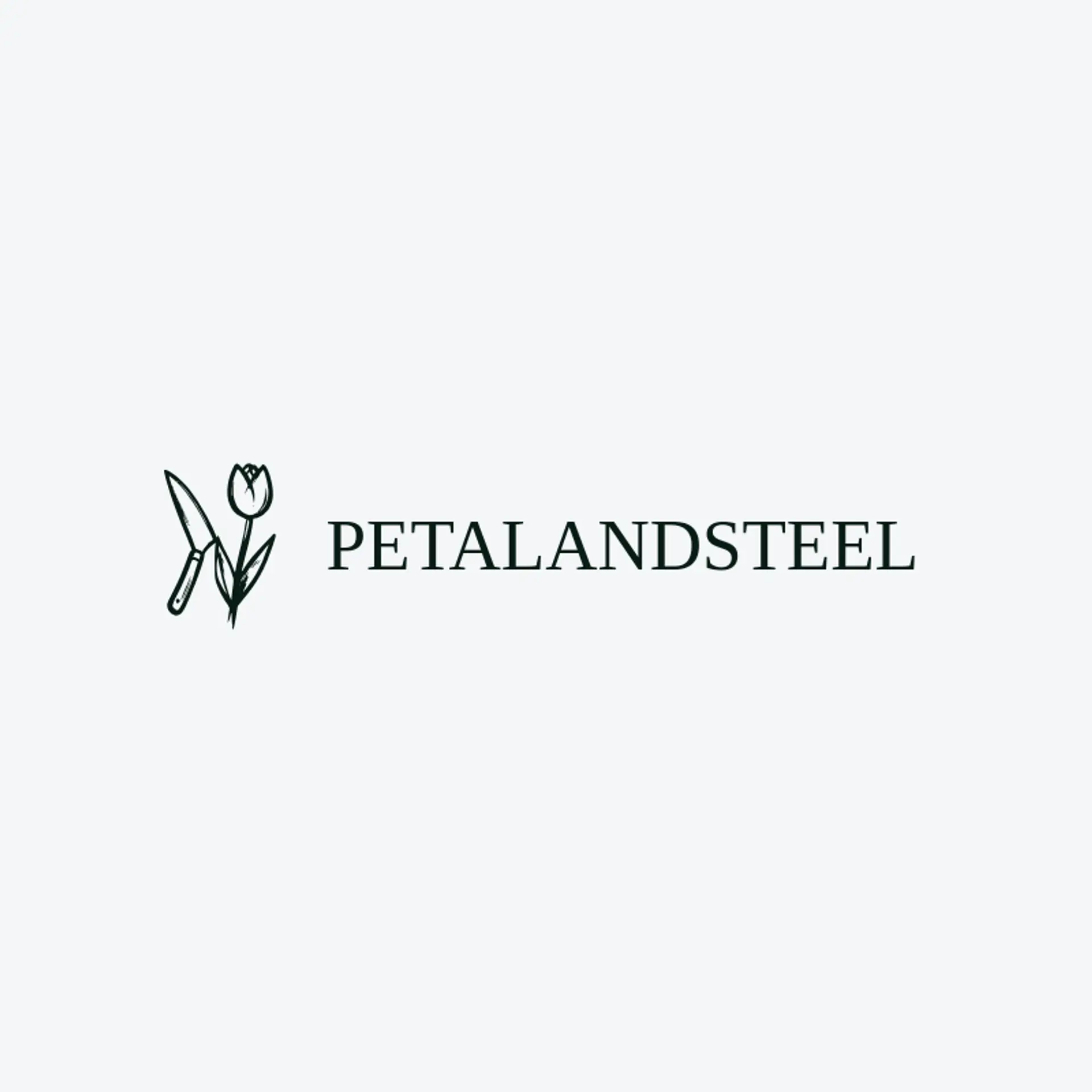 Petal and Steel logo for knife