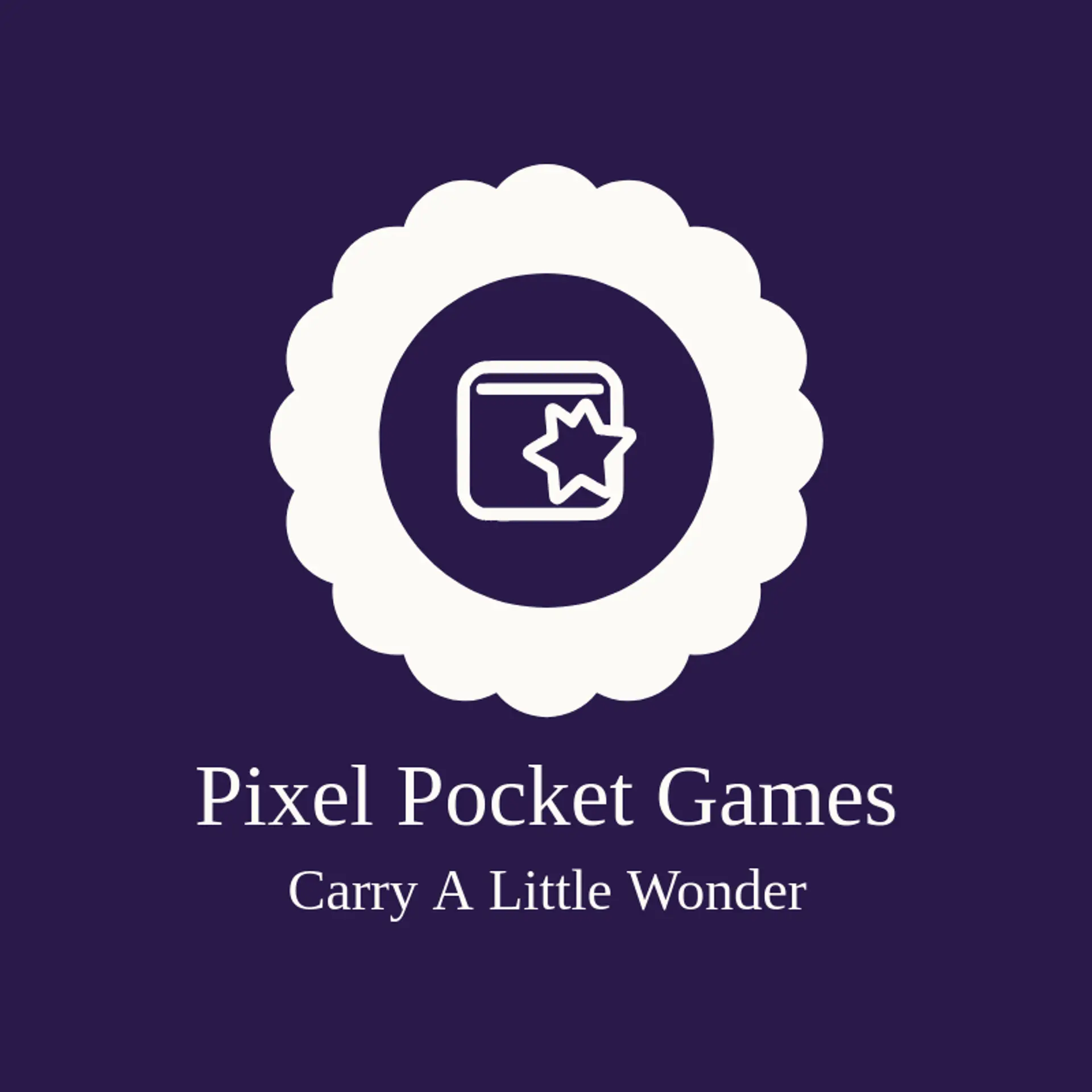 Pixel Pocket Games logo for pixelated