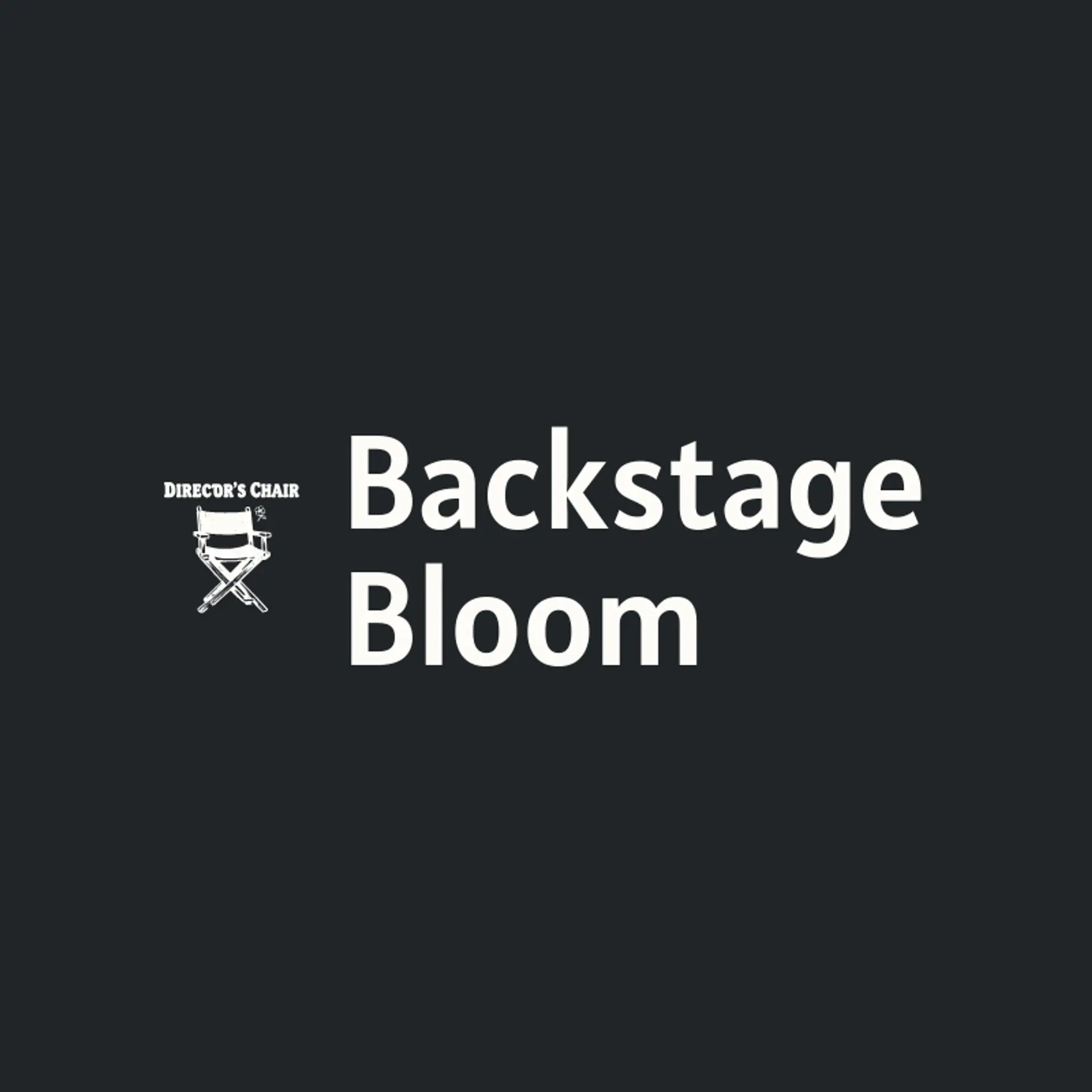 Backstage Bloom logo for theater