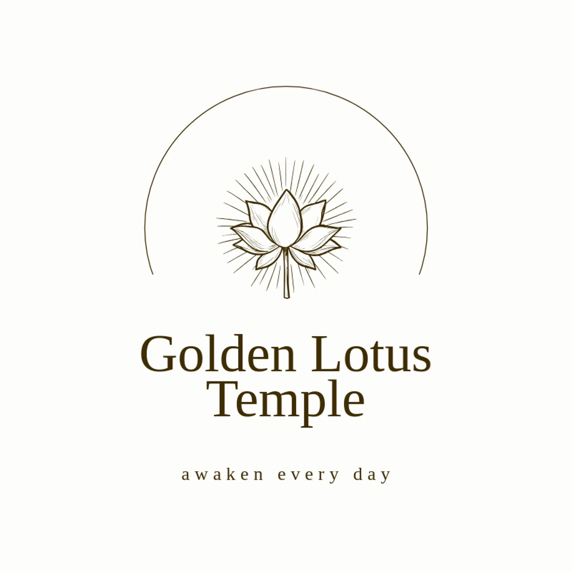 Golden Lotus Temple logo for buddhism