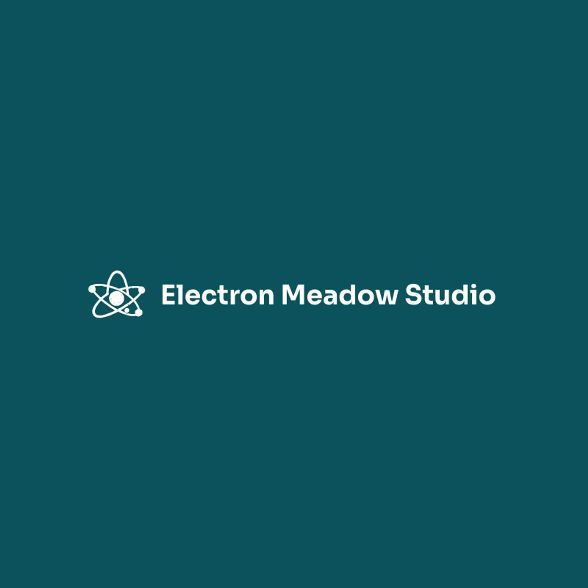 Electron Meadow Studio logo for atom