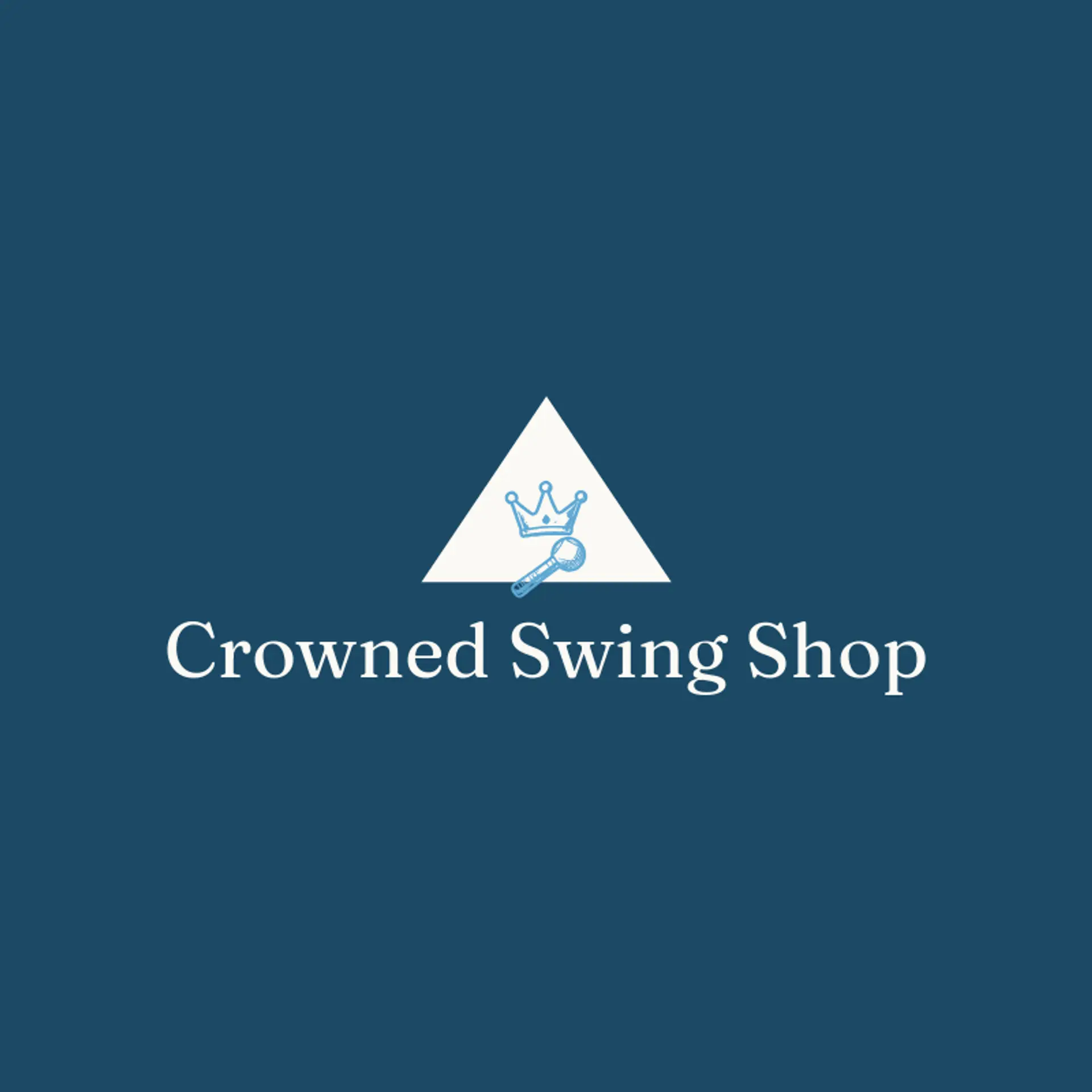 Crowned Swing Shop logo for wiffleball