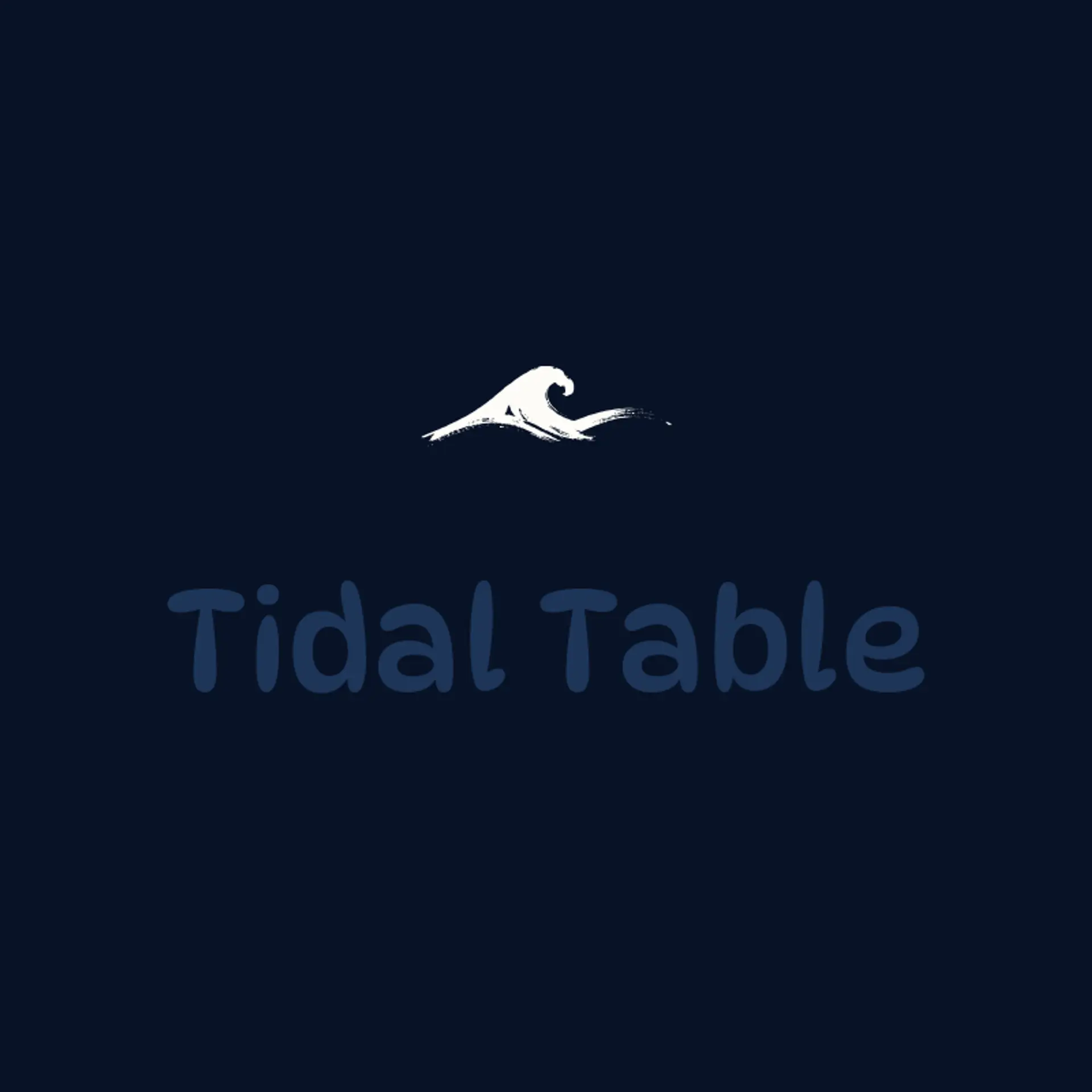 Tidal Table logo for water