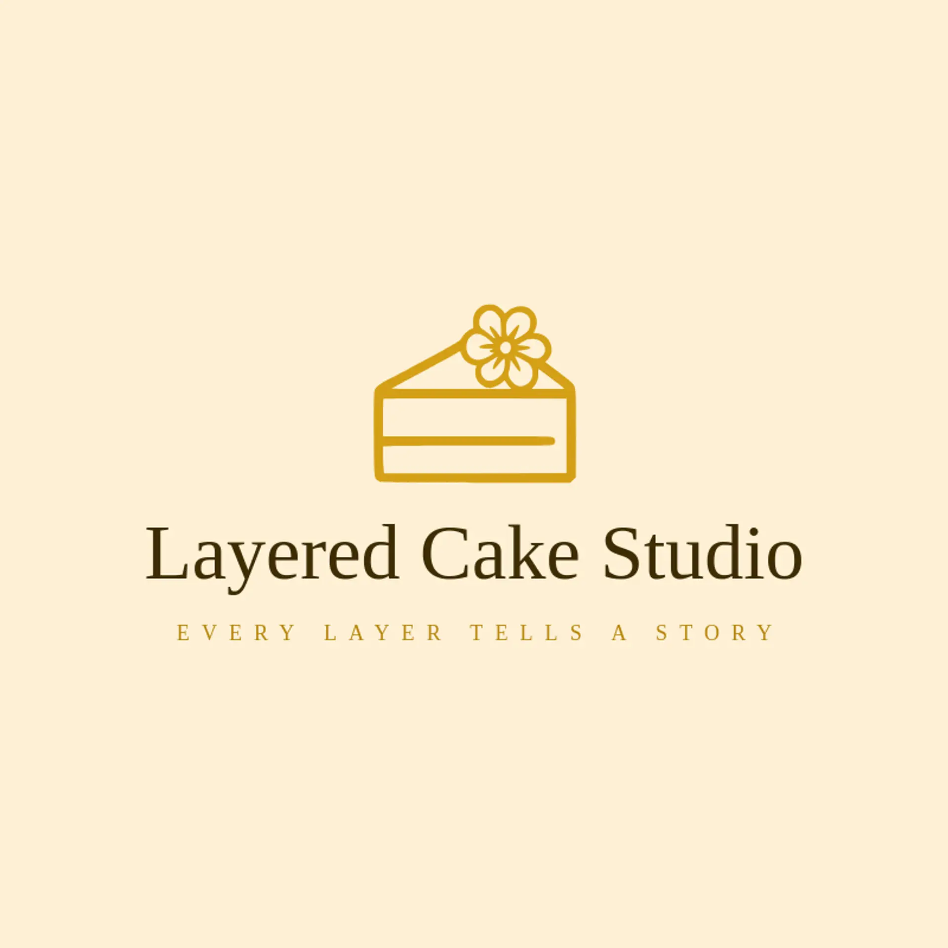 Layered Cake Studio logo for baking