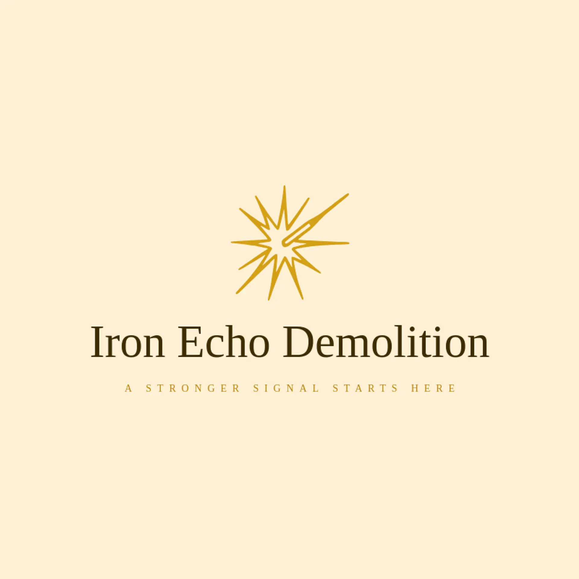 Iron Echo Demolition logo for explosion