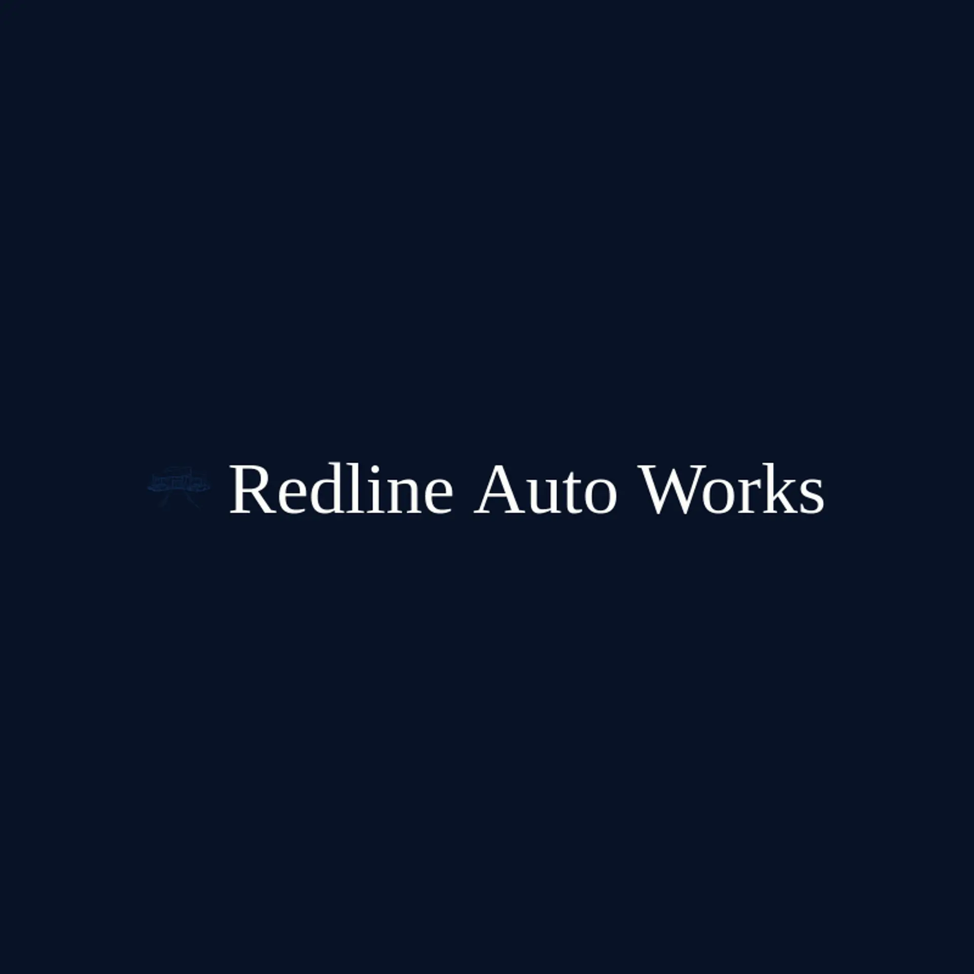 Redline Auto Works logo for car dealership