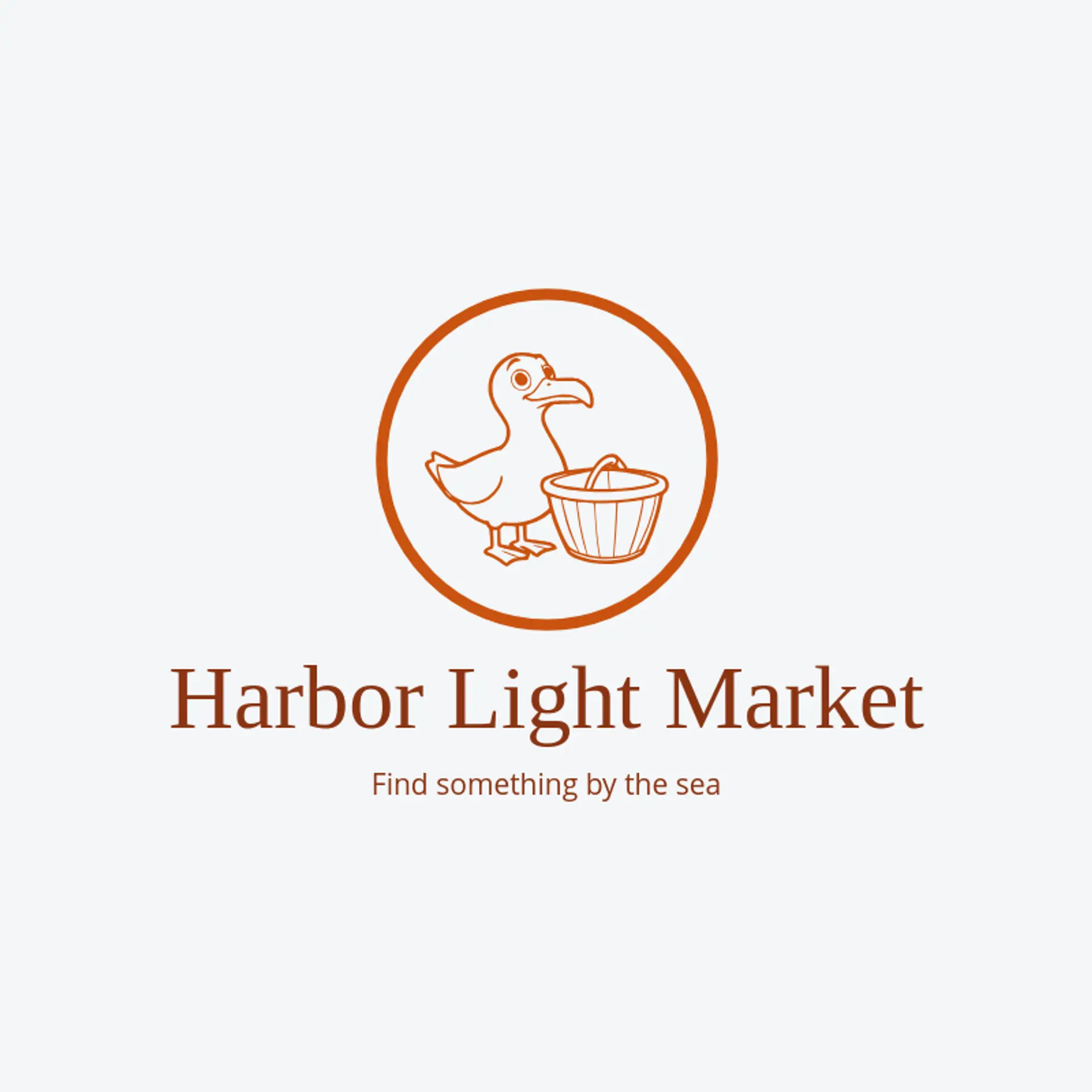 Harbor Light Market logo for seagull