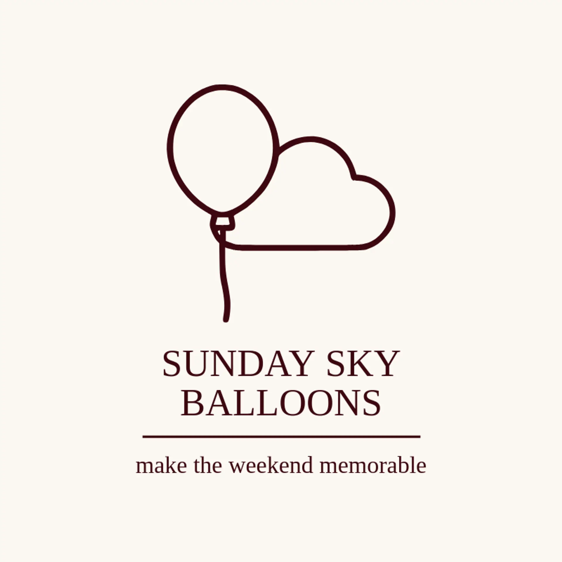 Sunday Sky Balloons logo for balloon