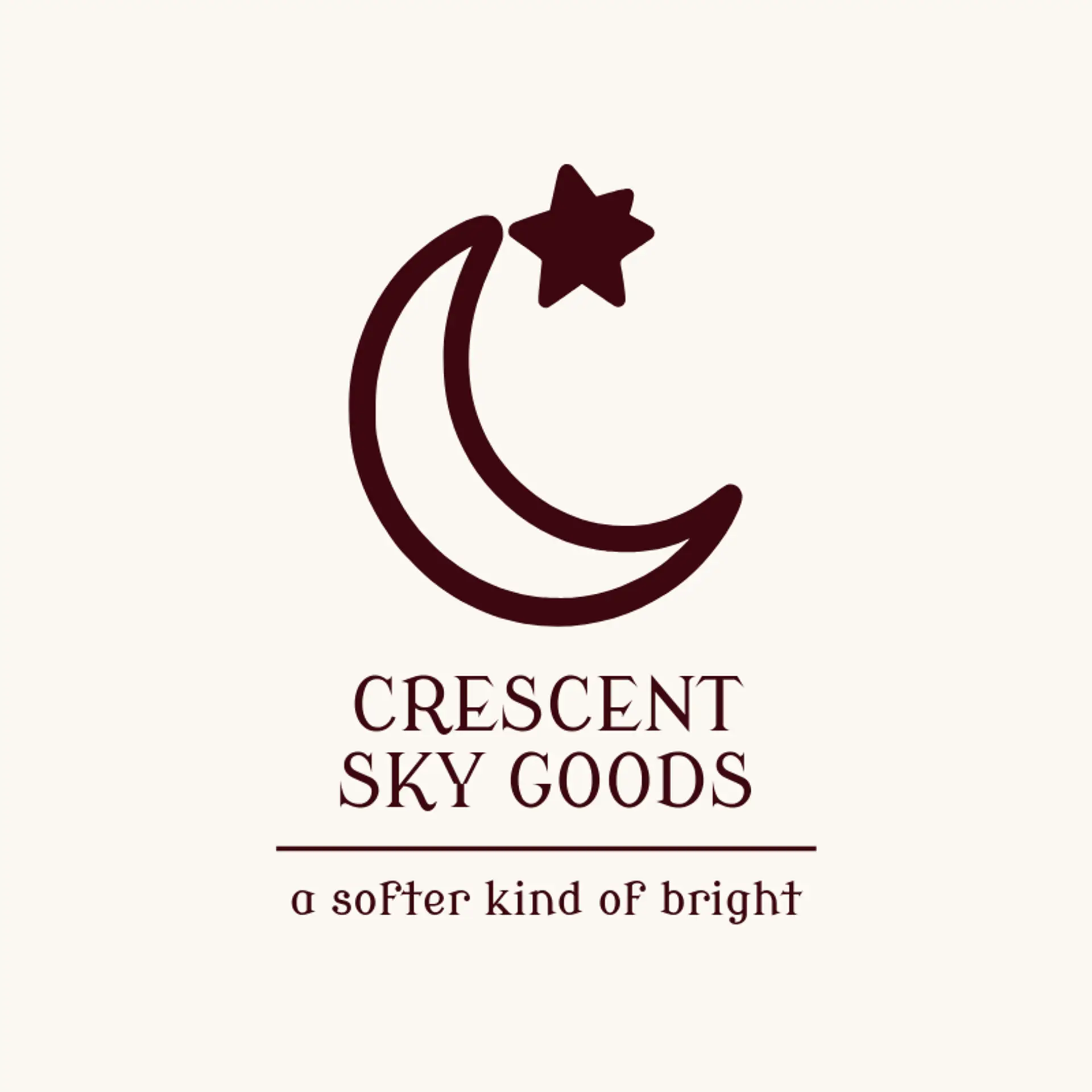 Crescent Sky Goods logo for star