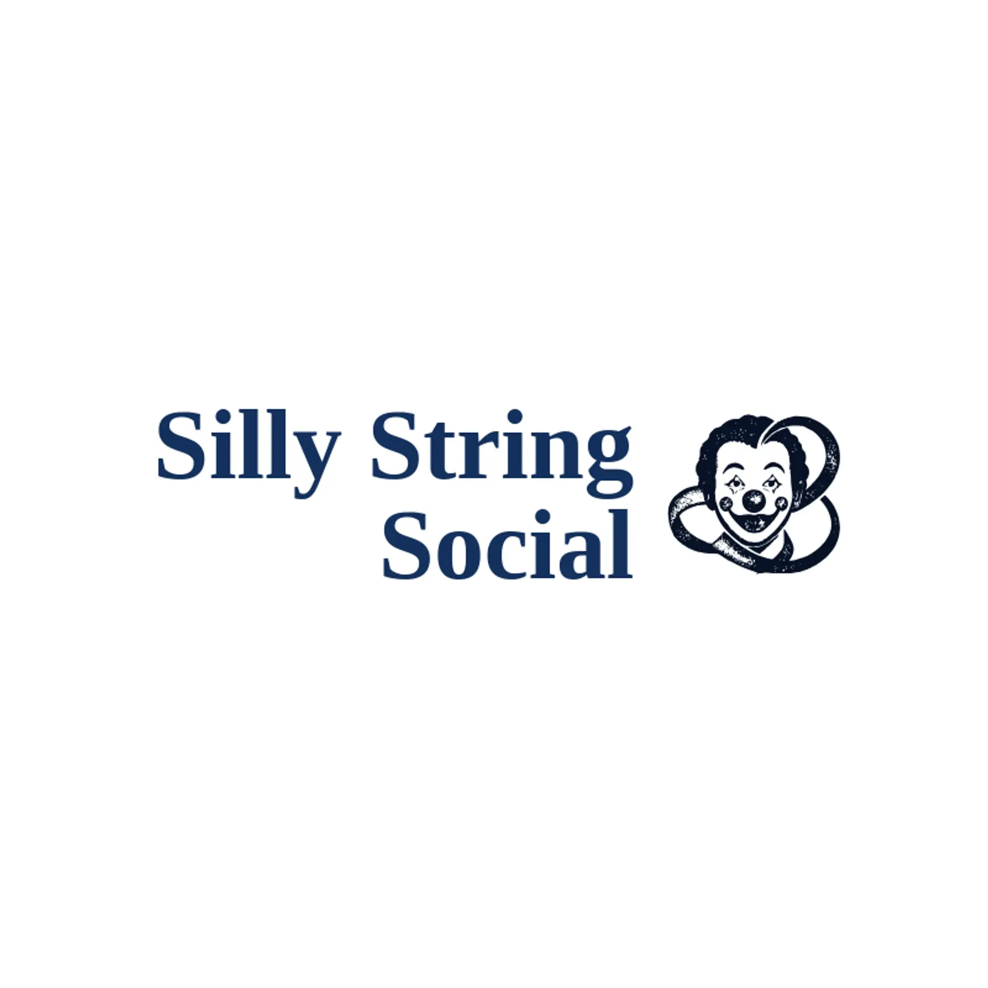 Silly String Social logo for clown