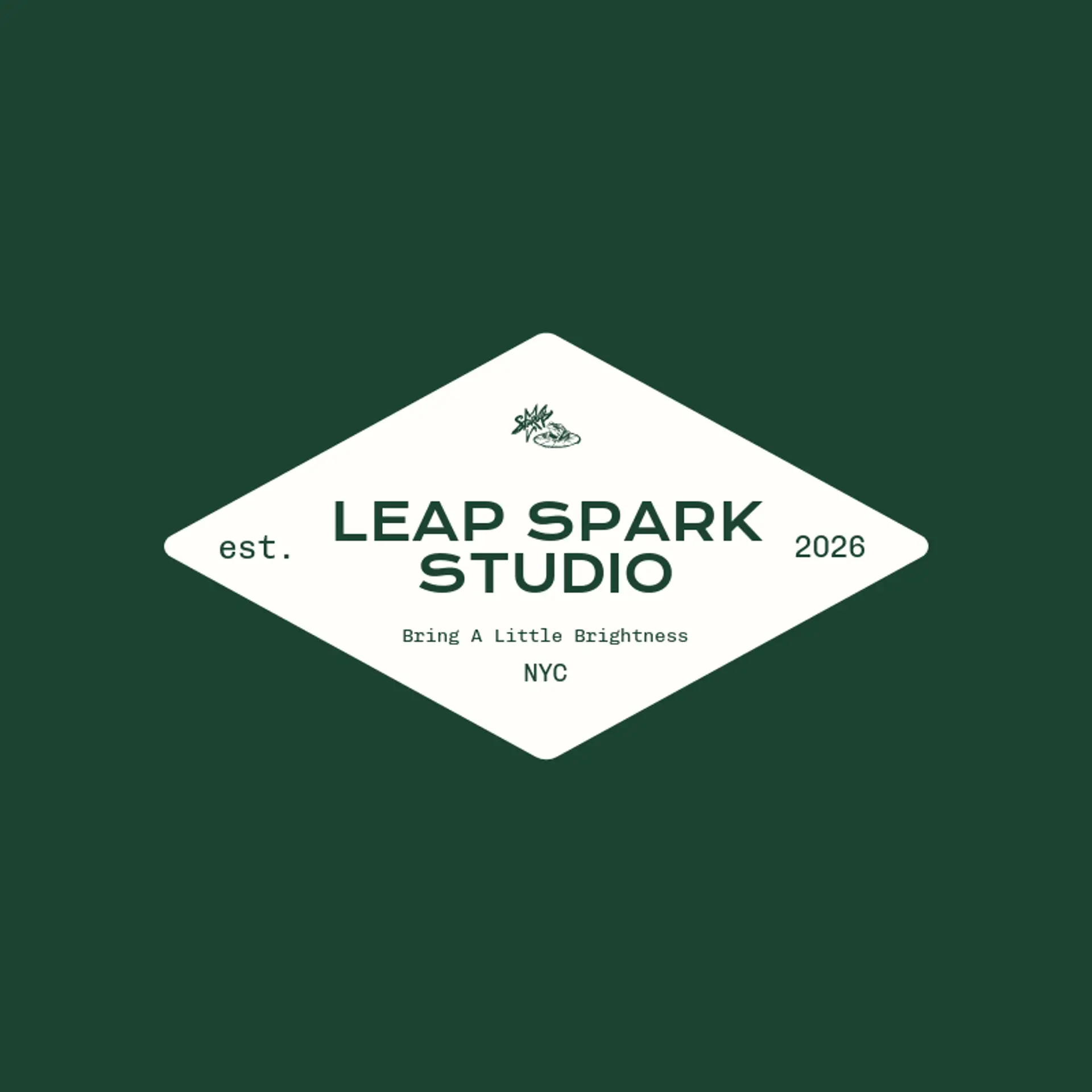 Leap Spark Studio logo for frog