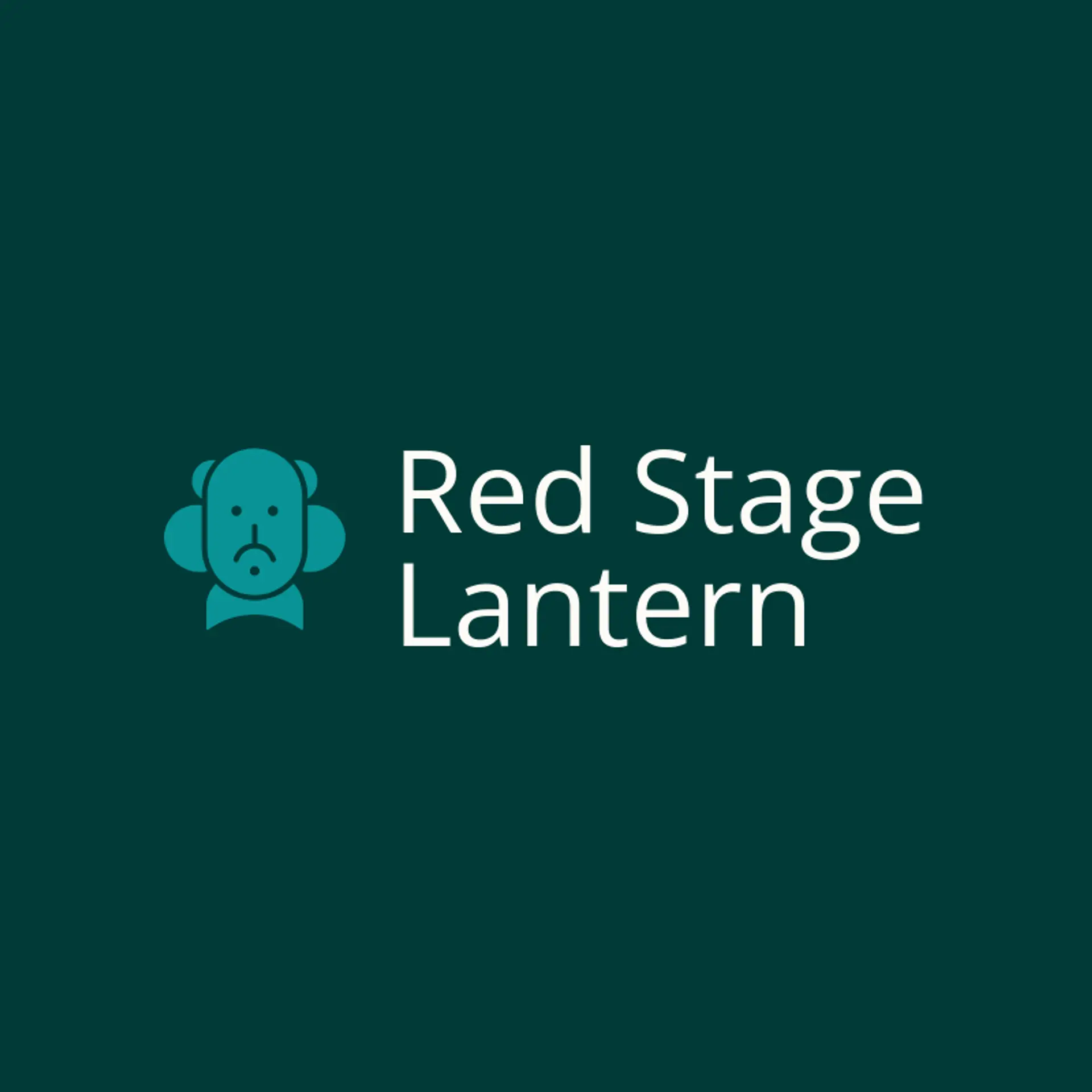 Red Stage Lantern logo for playwright