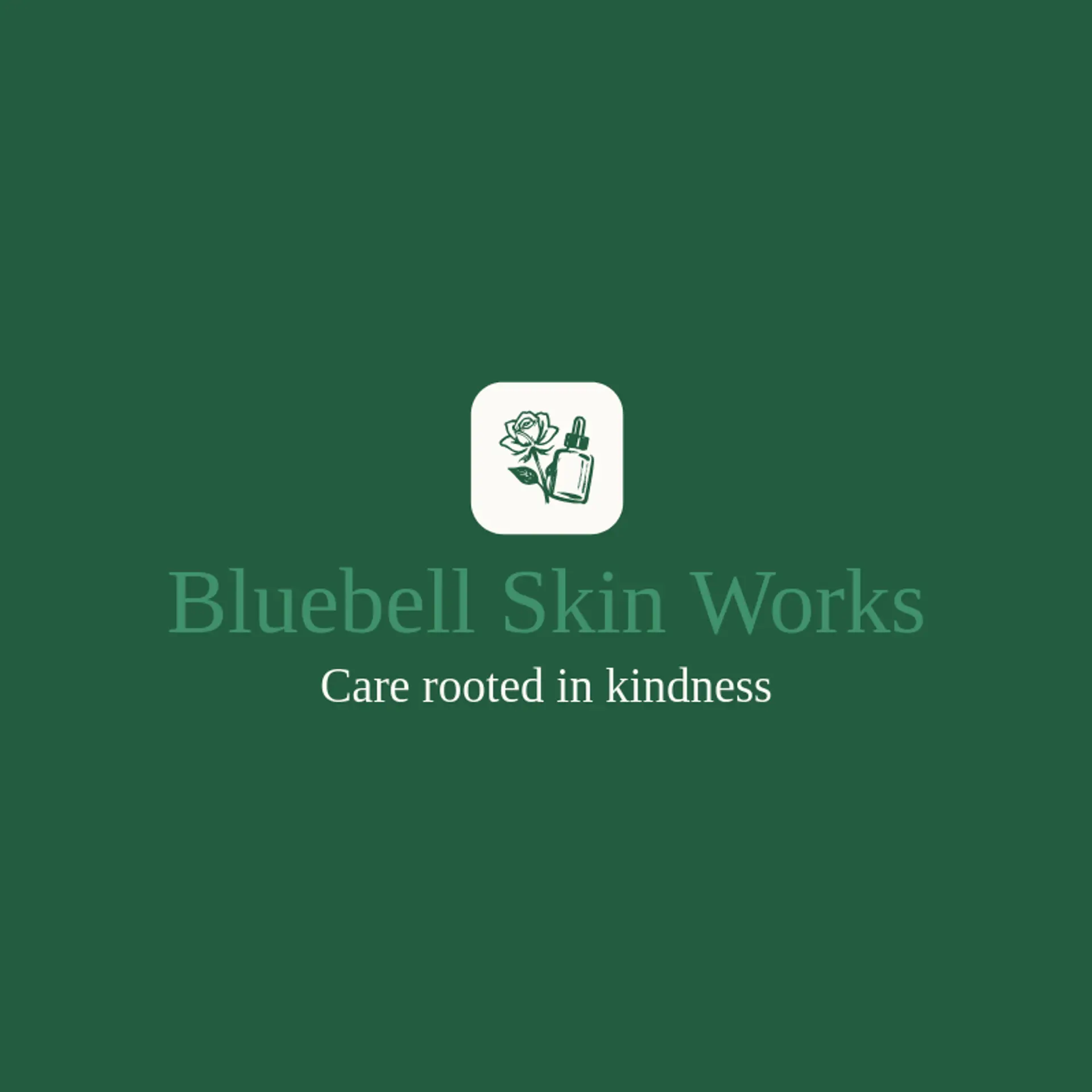 Bluebell Skin Works logo for skincare