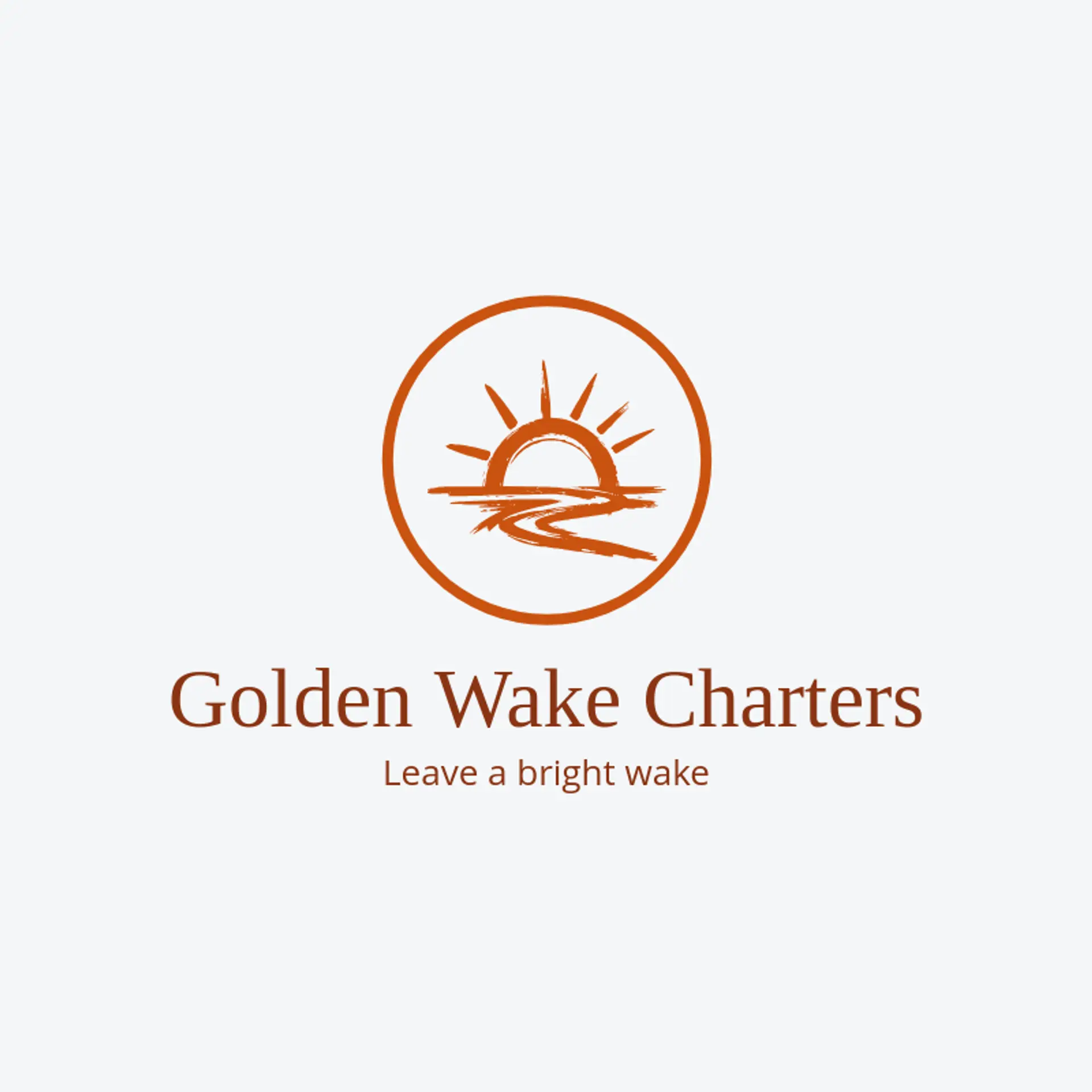 Golden Wake Charters logo for harbor