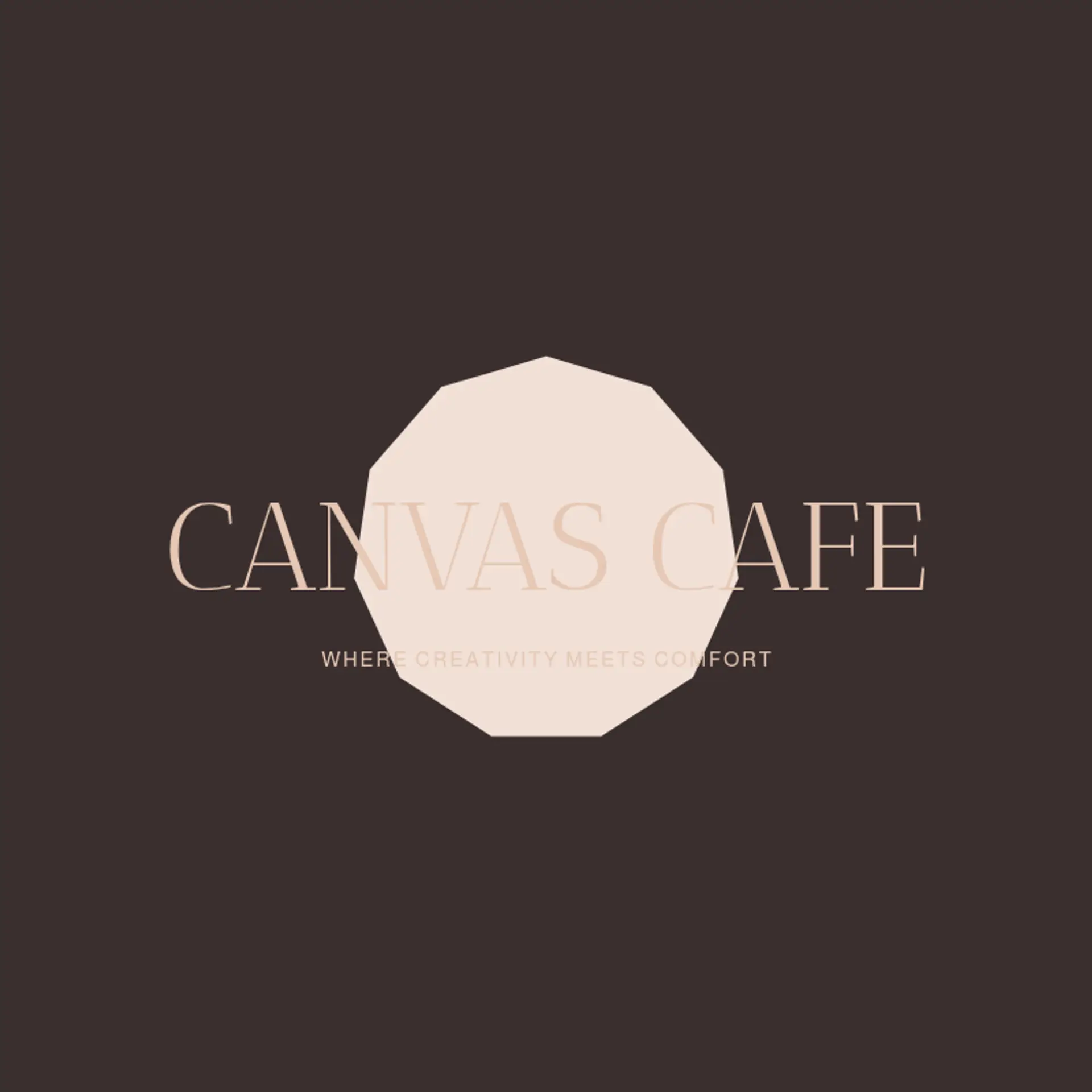 Canvas Cafe logo for creative cafe