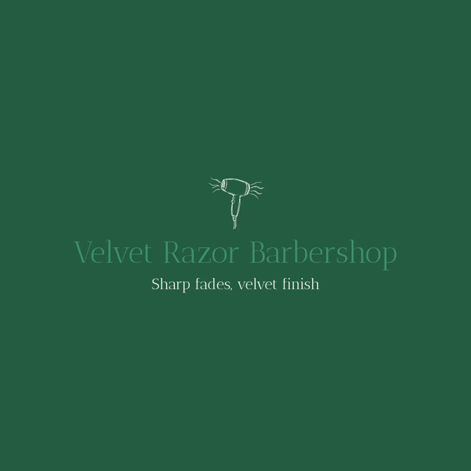 Velvet Razor Barbershop logo for hair stylist