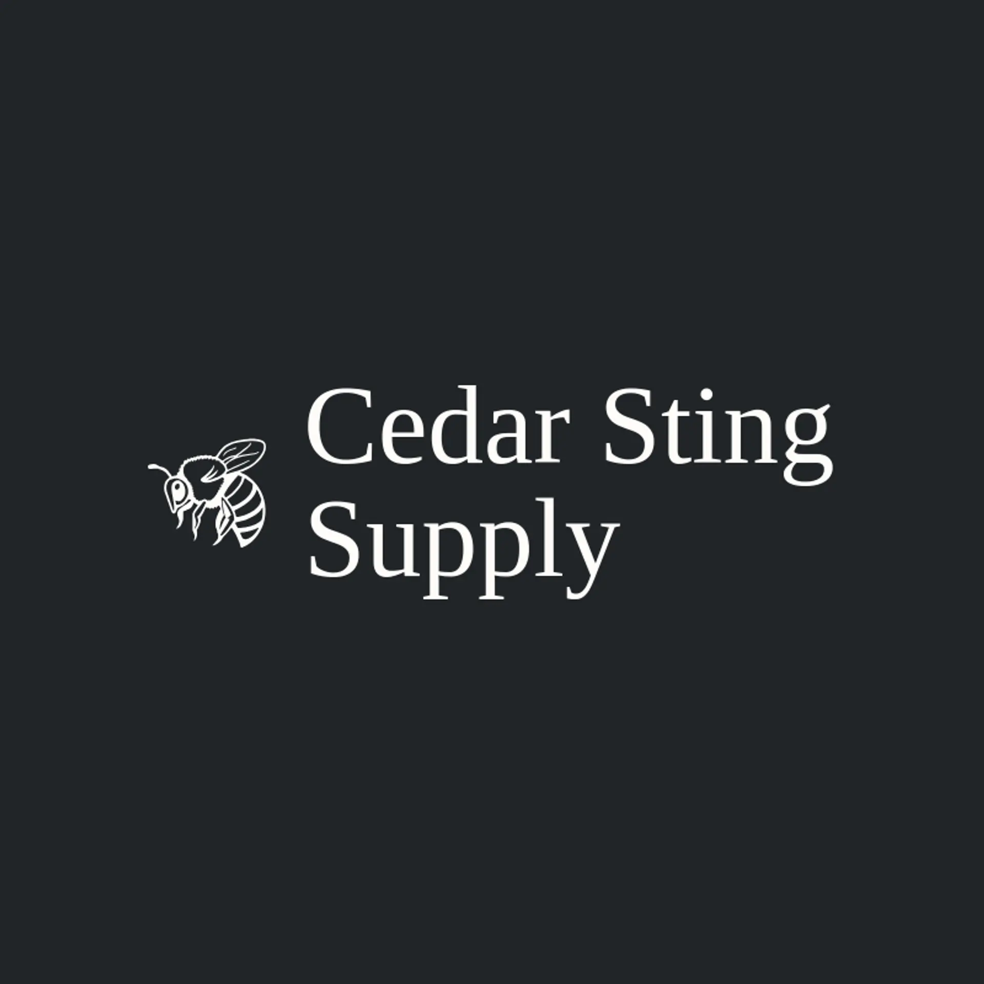Cedar Sting Supply logo for sting