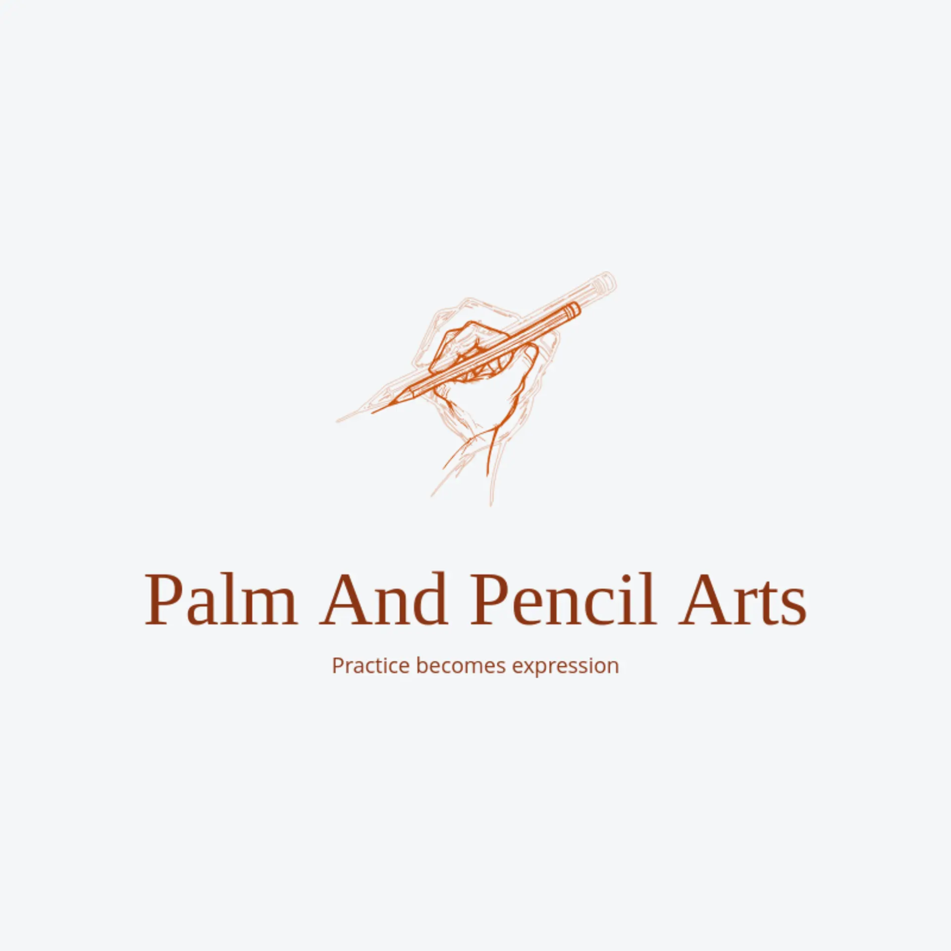 Palm and Pencil Arts logo for drawing