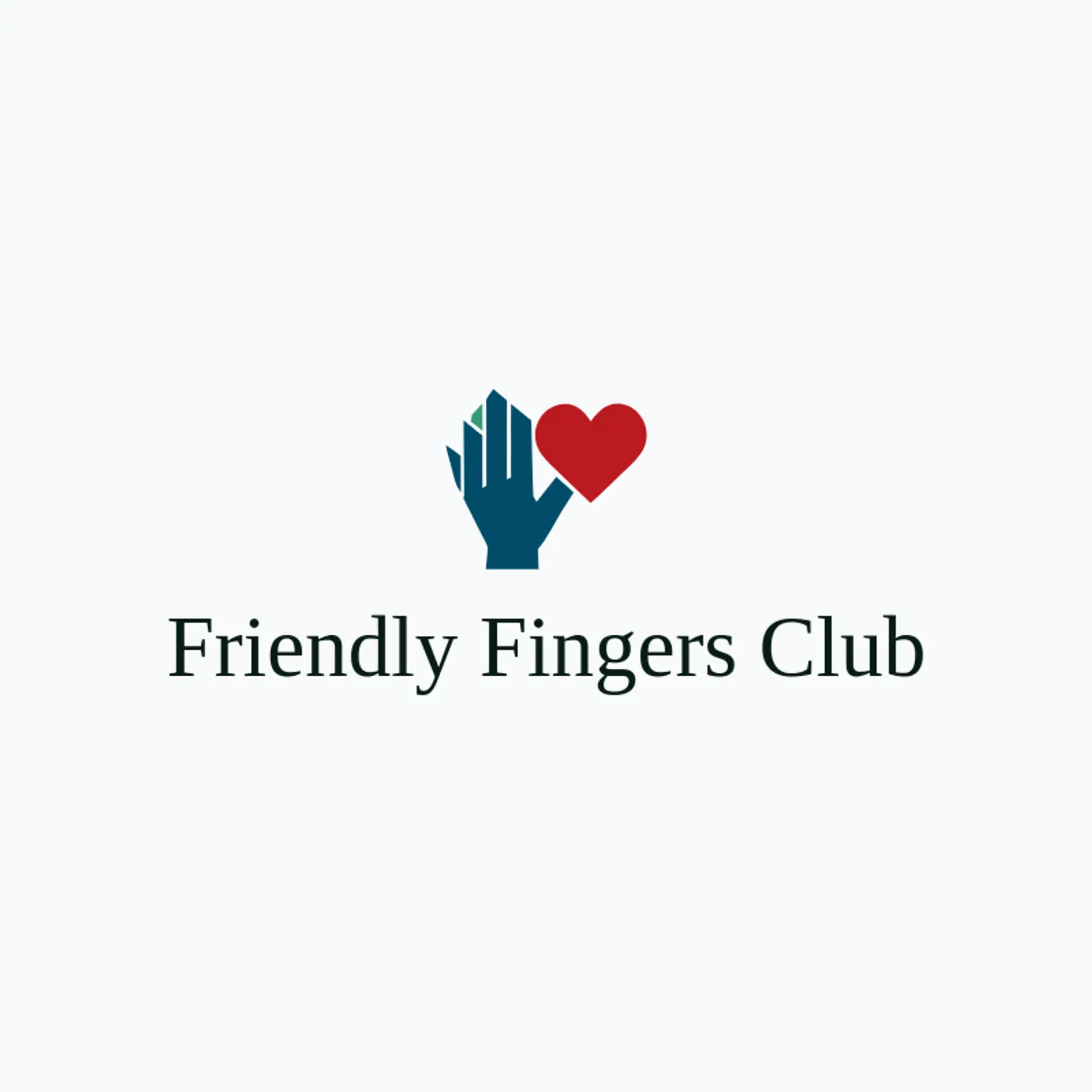 Friendly Fingers Club logo for hands