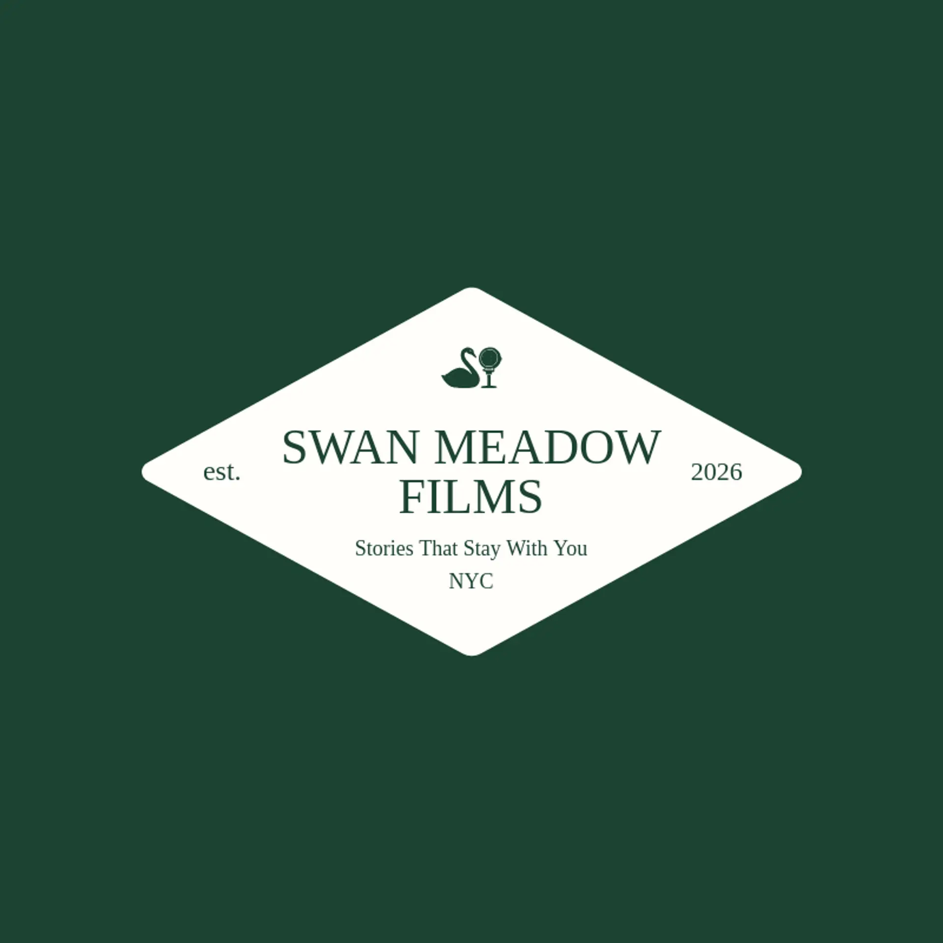 Swan Meadow Films logo for swan