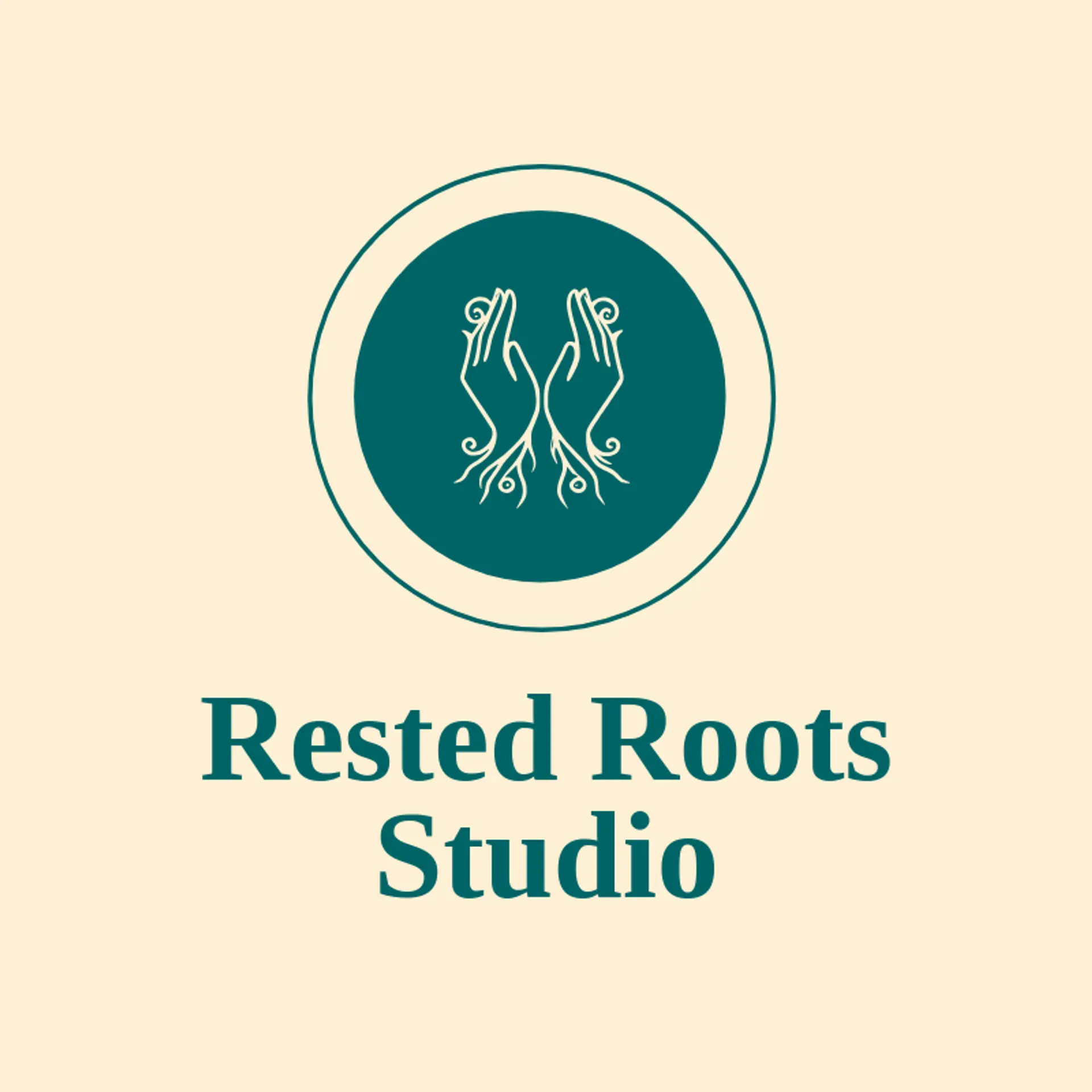 Rested Roots Studio logo for massage therapy