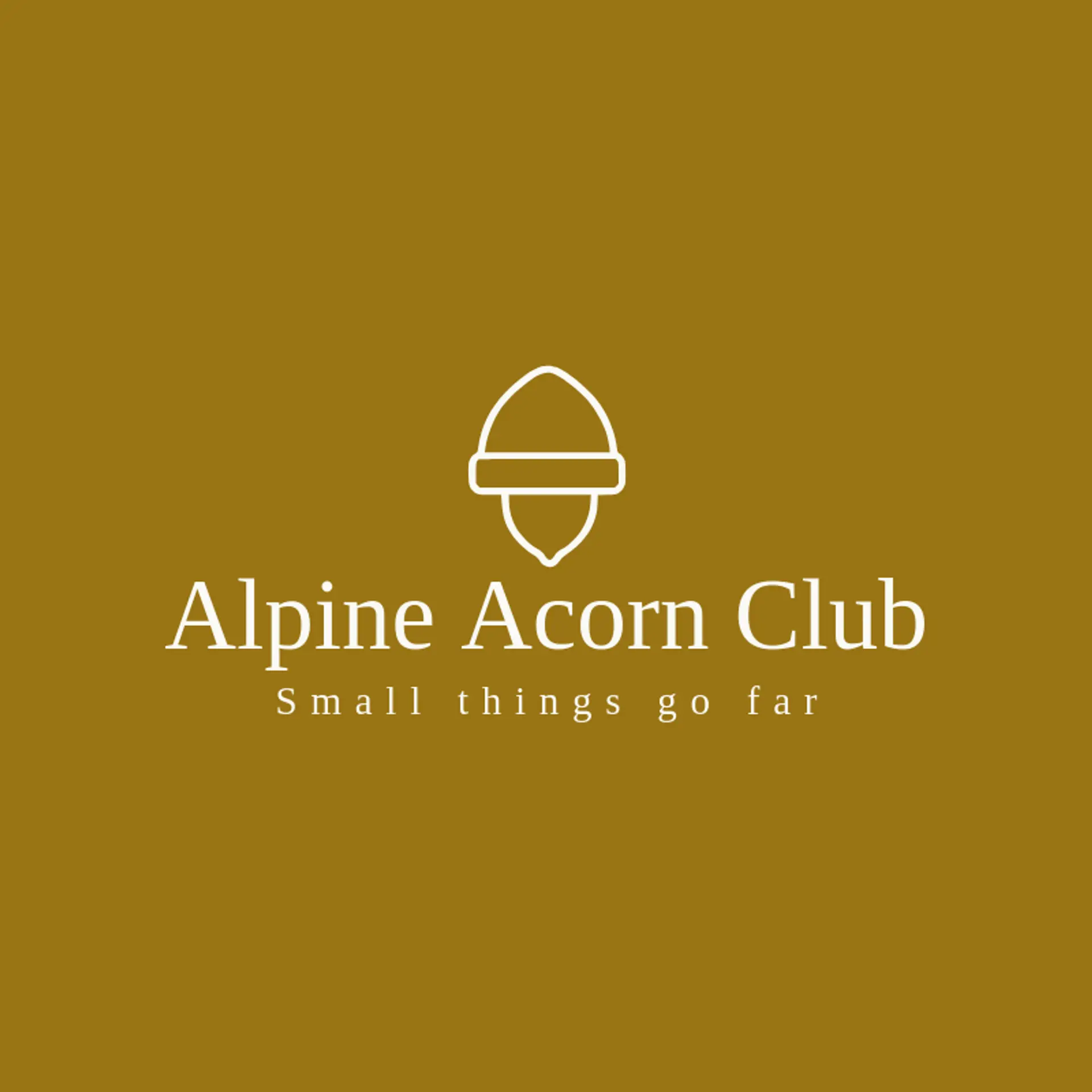Alpine Acorn Club logo for beanie