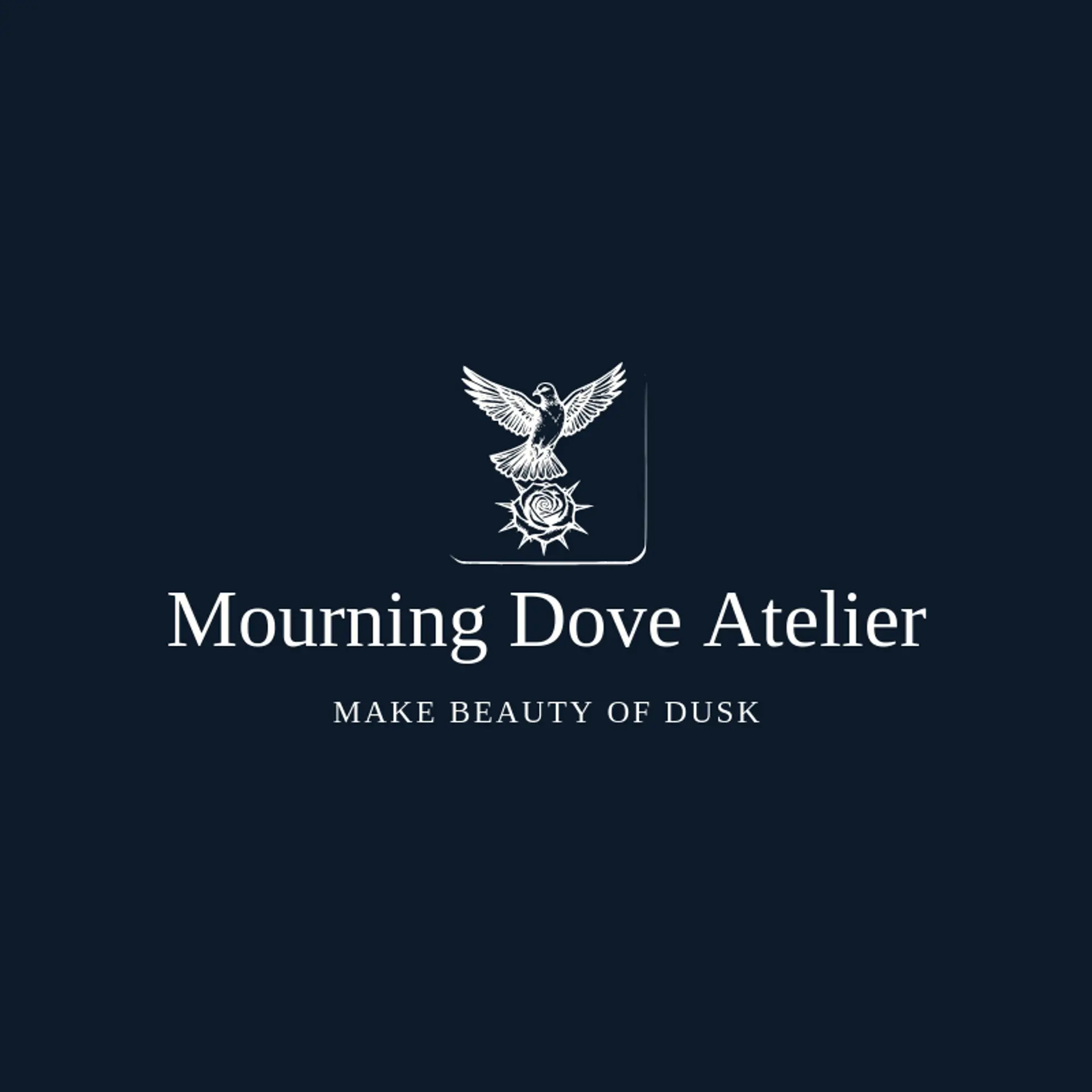 Mourning Dove Atelier logo for gothic