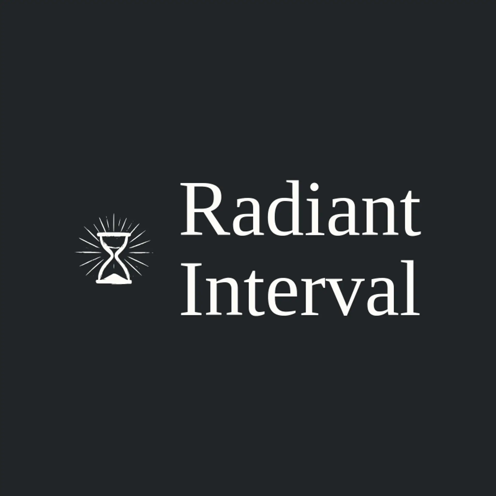 Radiant Interval logo for hourglass