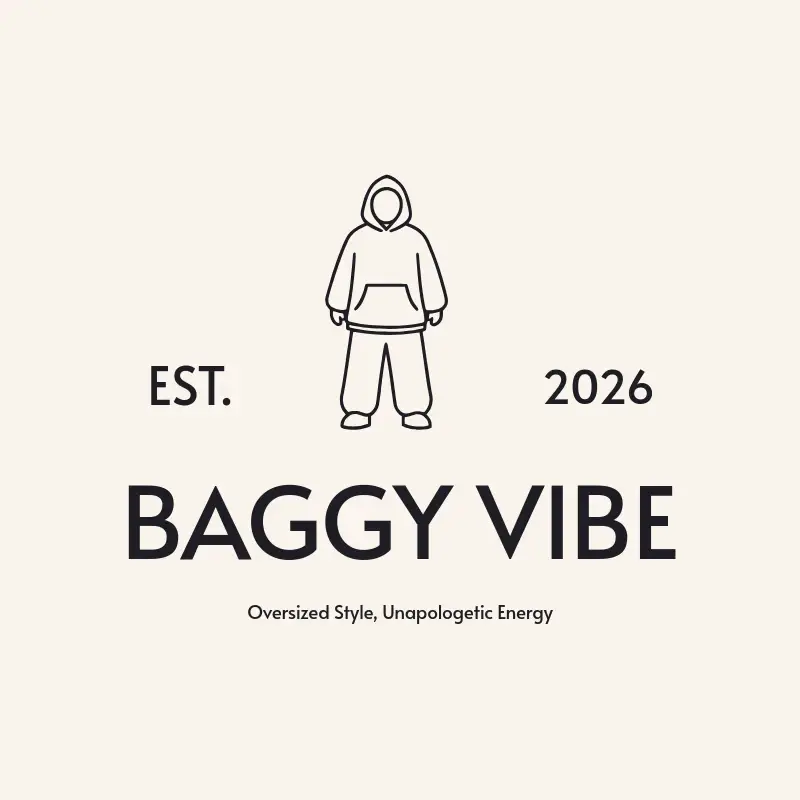 The streetwear name Baggy Vibe as a branded logo with a single color icon