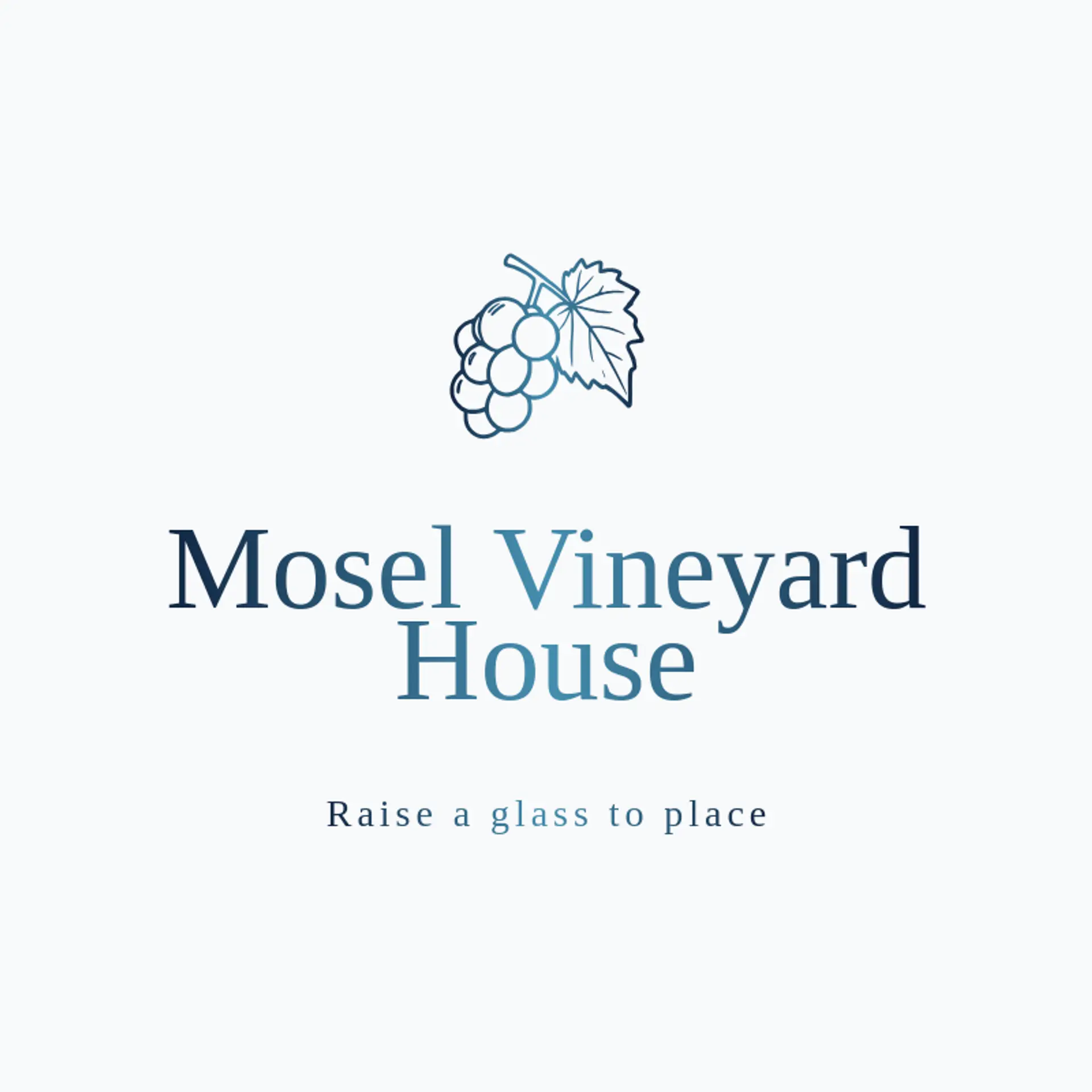 Mosel Vineyard House logo for german