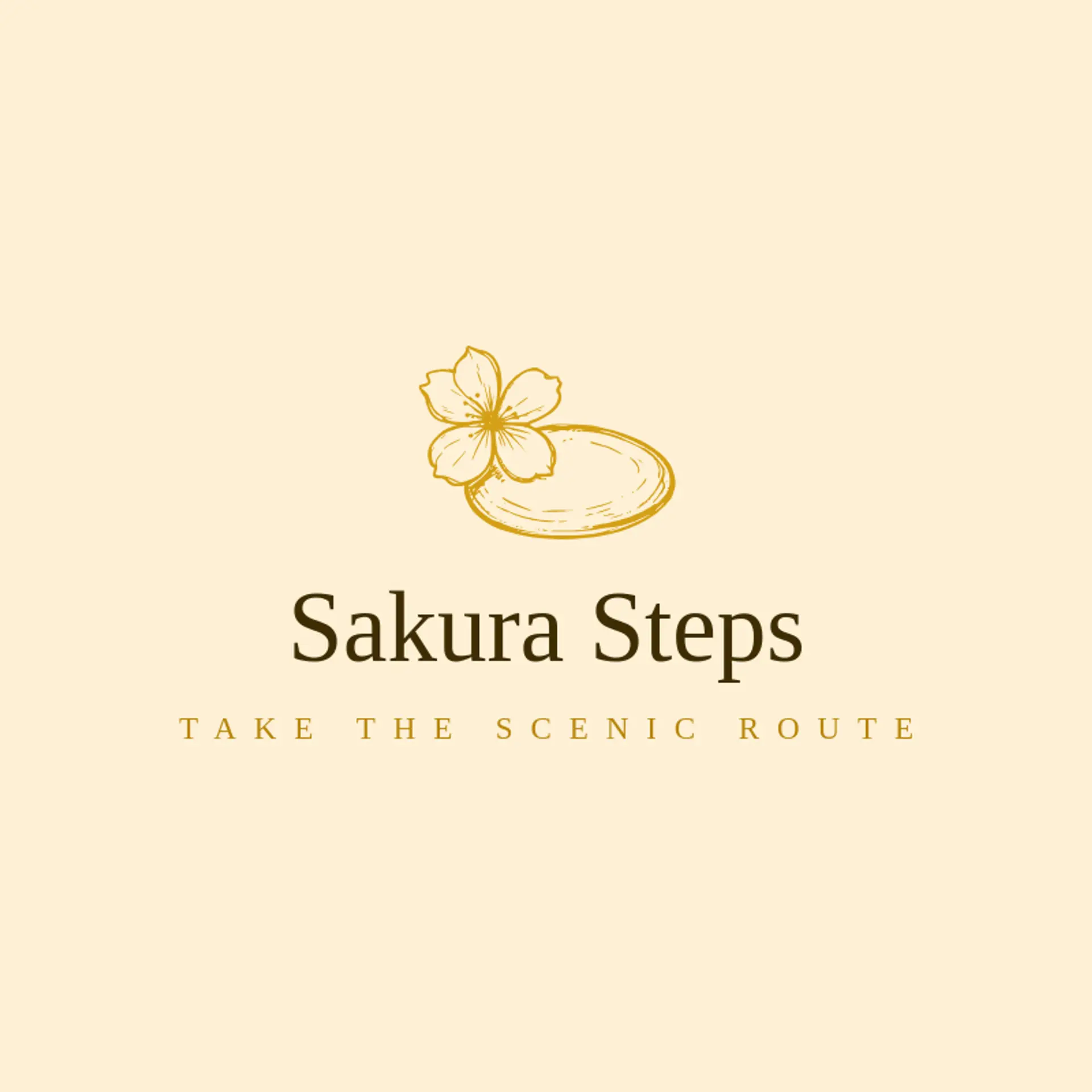 Sakura Steps logo for cherry blossom