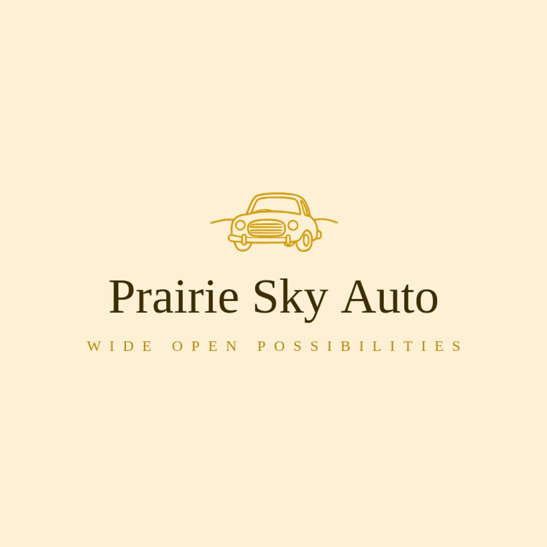 Prairie Sky Auto logo for car dealer