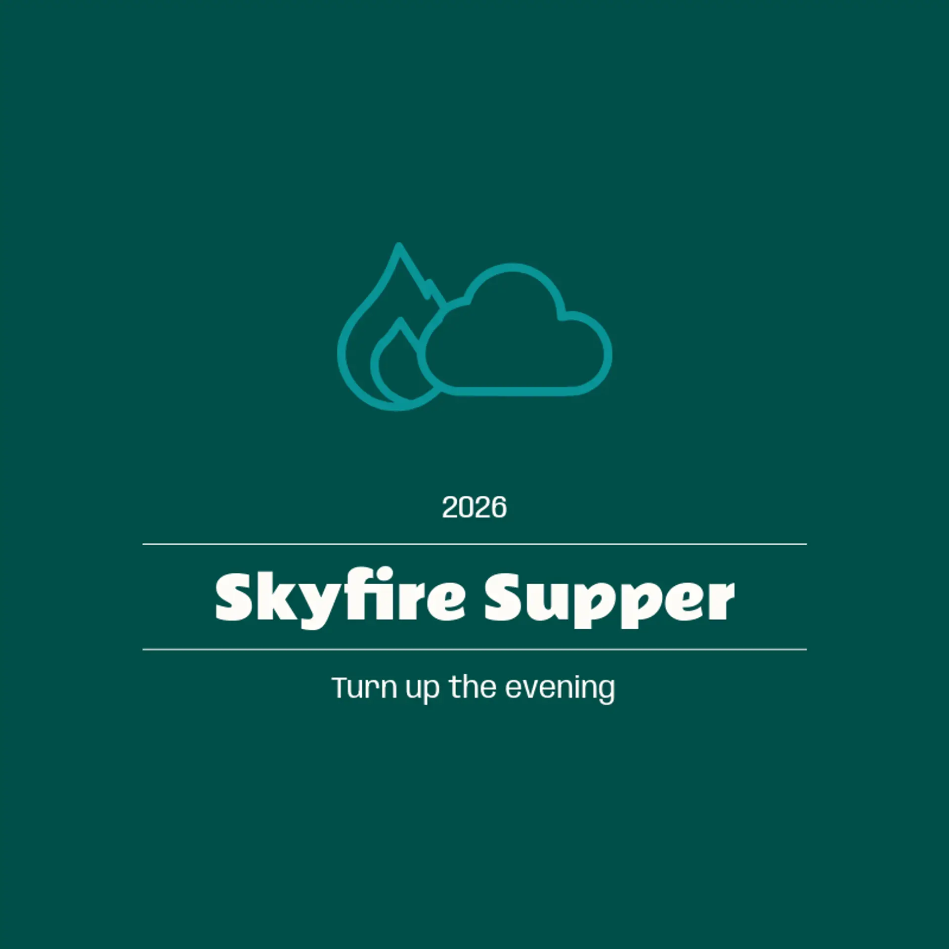Skyfire Supper logo for cloud kitchen