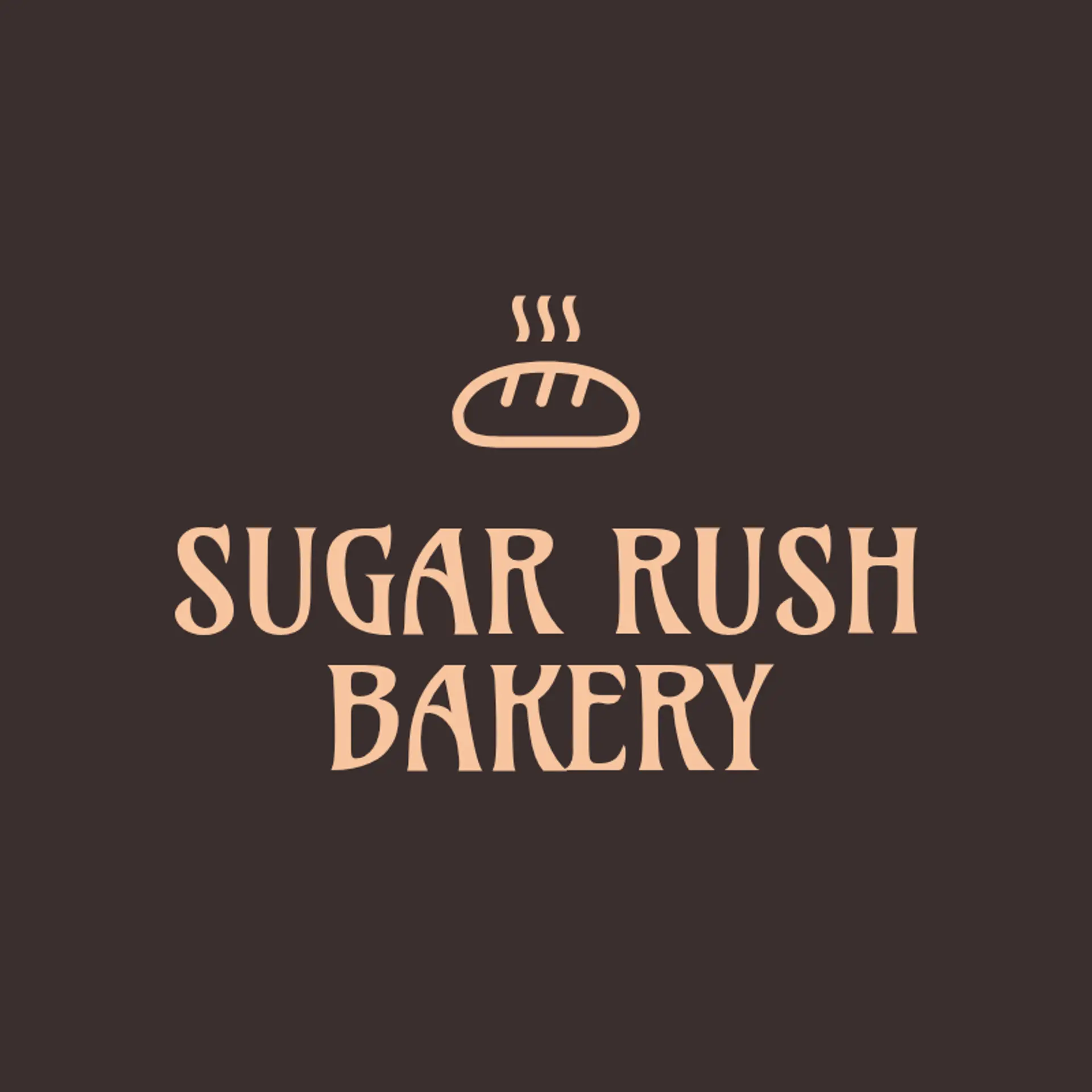 Sugar Rush Bakery logo for bakery