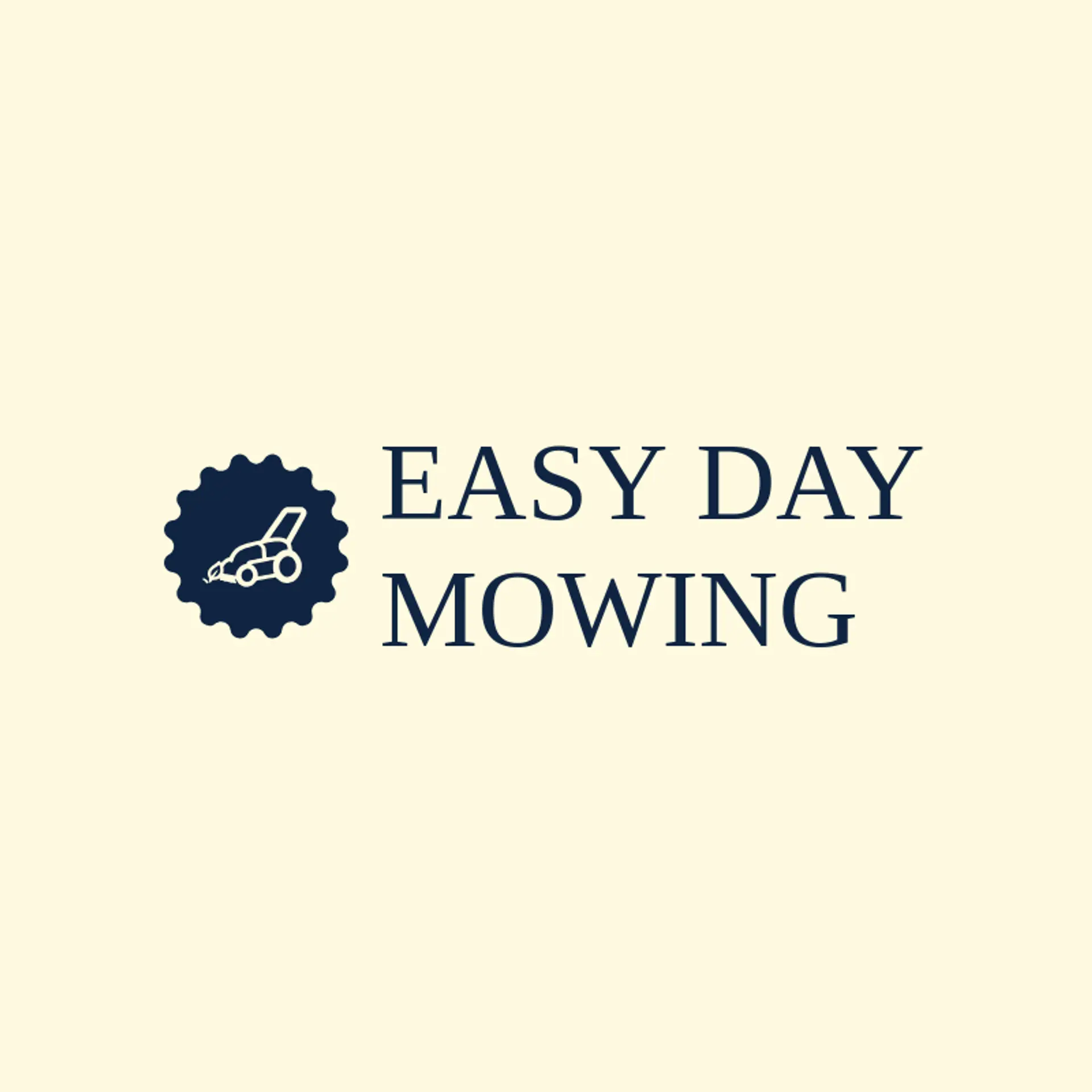 Easy Day Mowing logo for lawn mowing