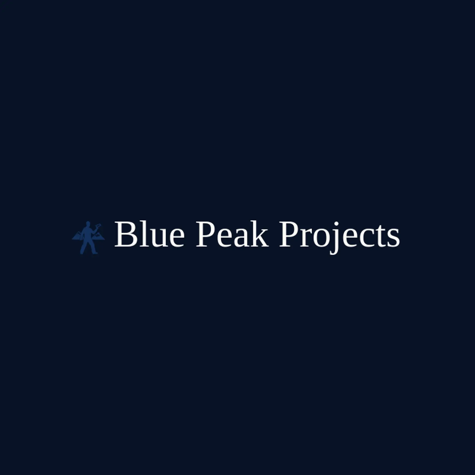 Blue Peak Projects logo for general contractor