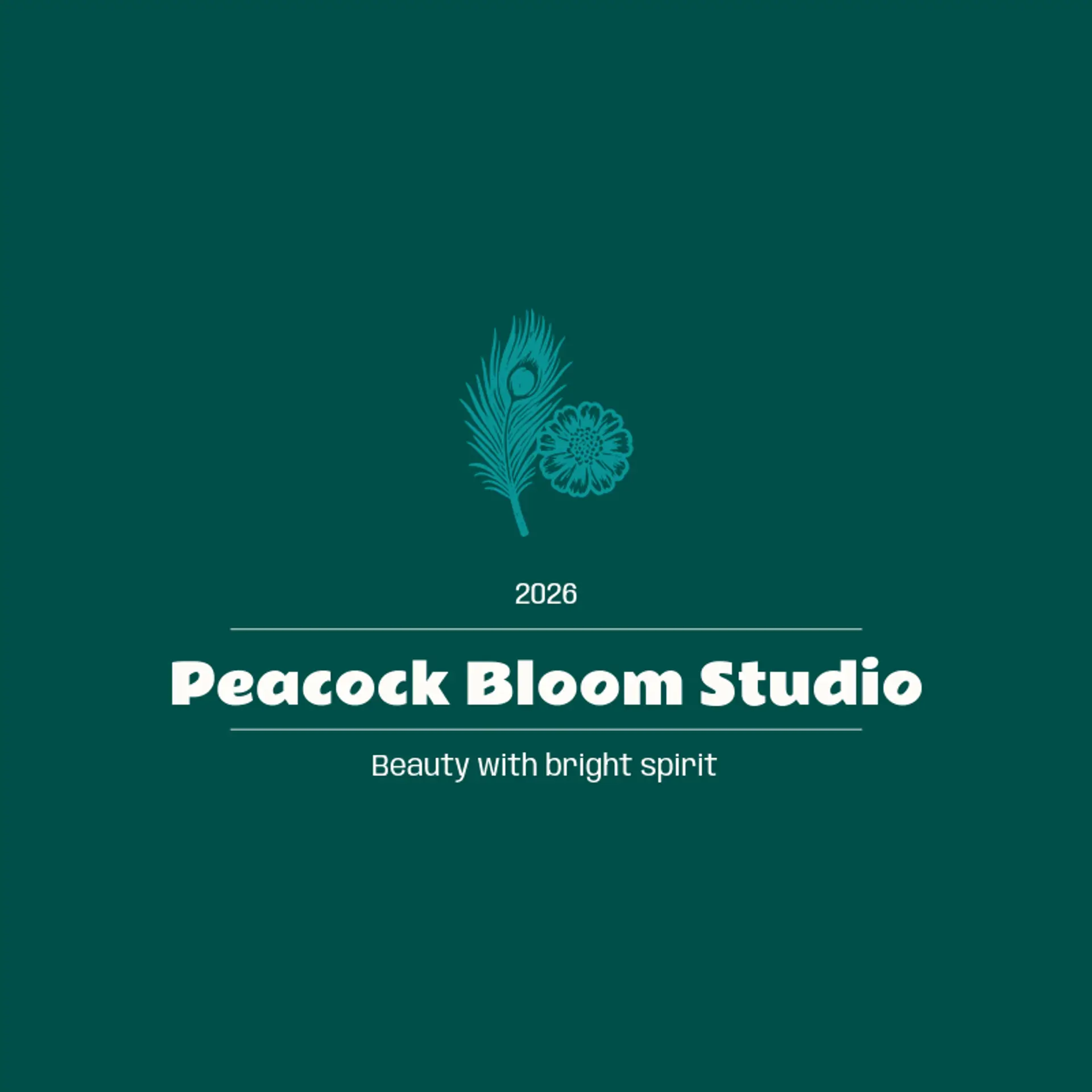 Peacock Bloom Studio logo for indian