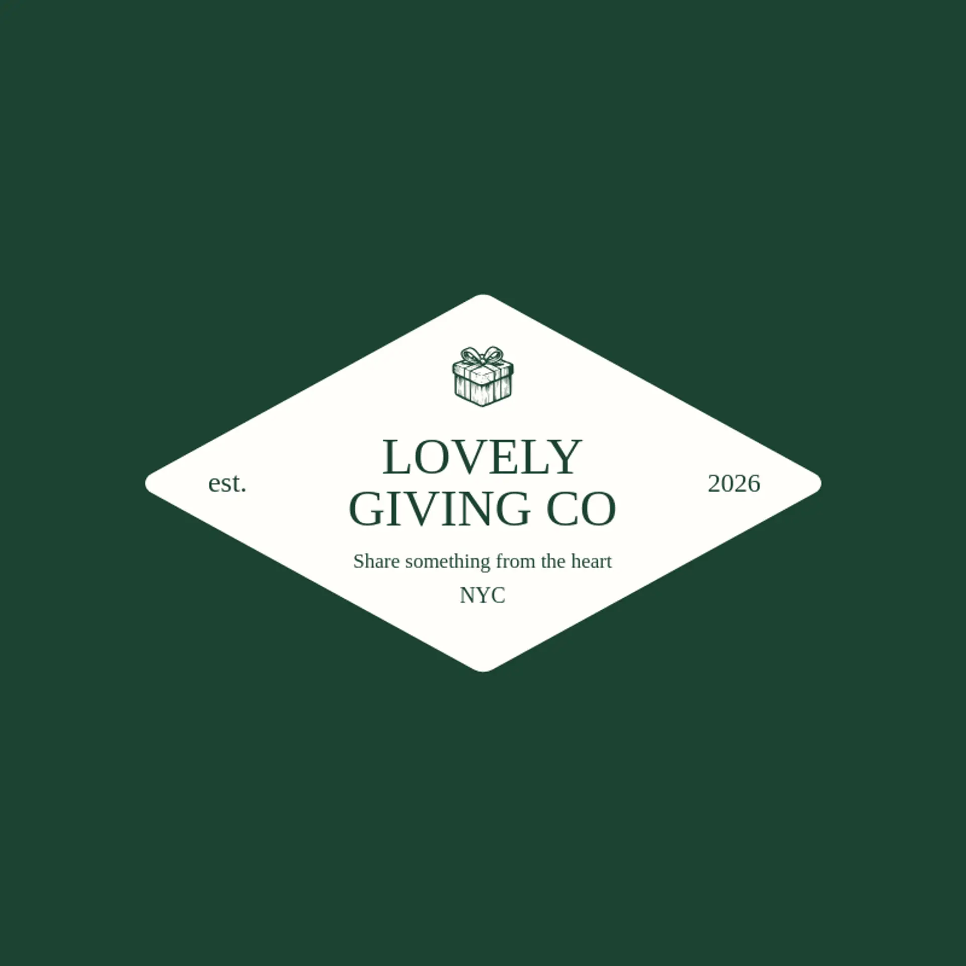 Lovely Giving Co logo for gift