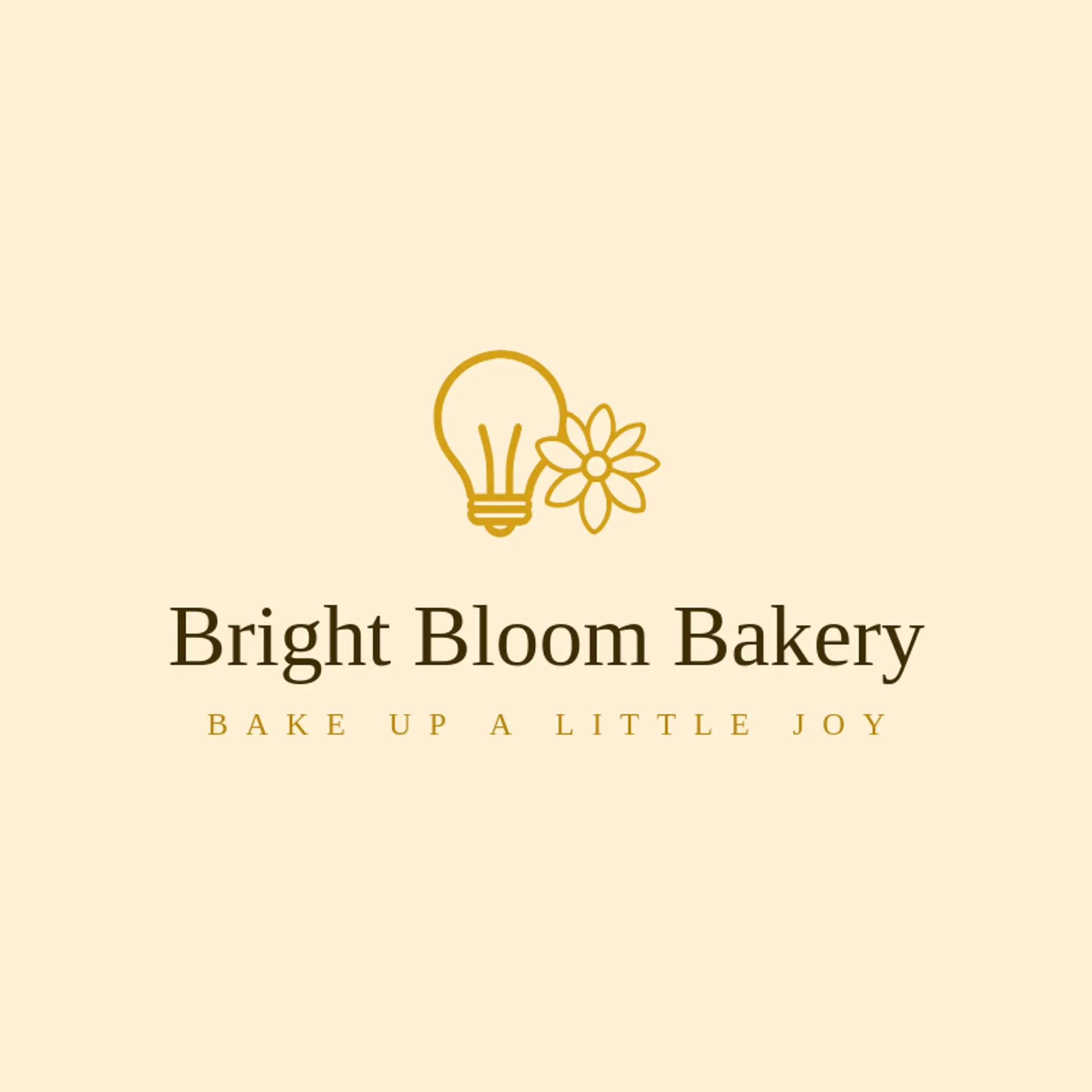 Bright Bloom Bakery logo for light bulb
