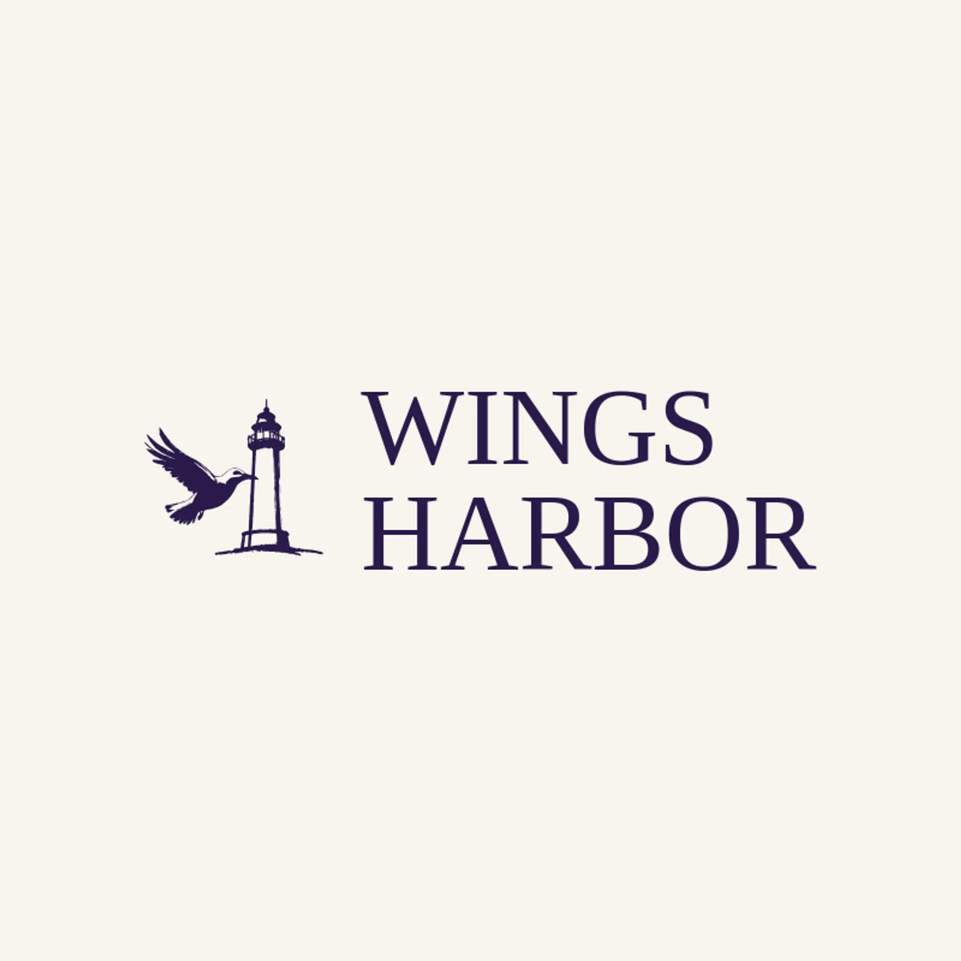 Wings Harbor logo for lighthouse