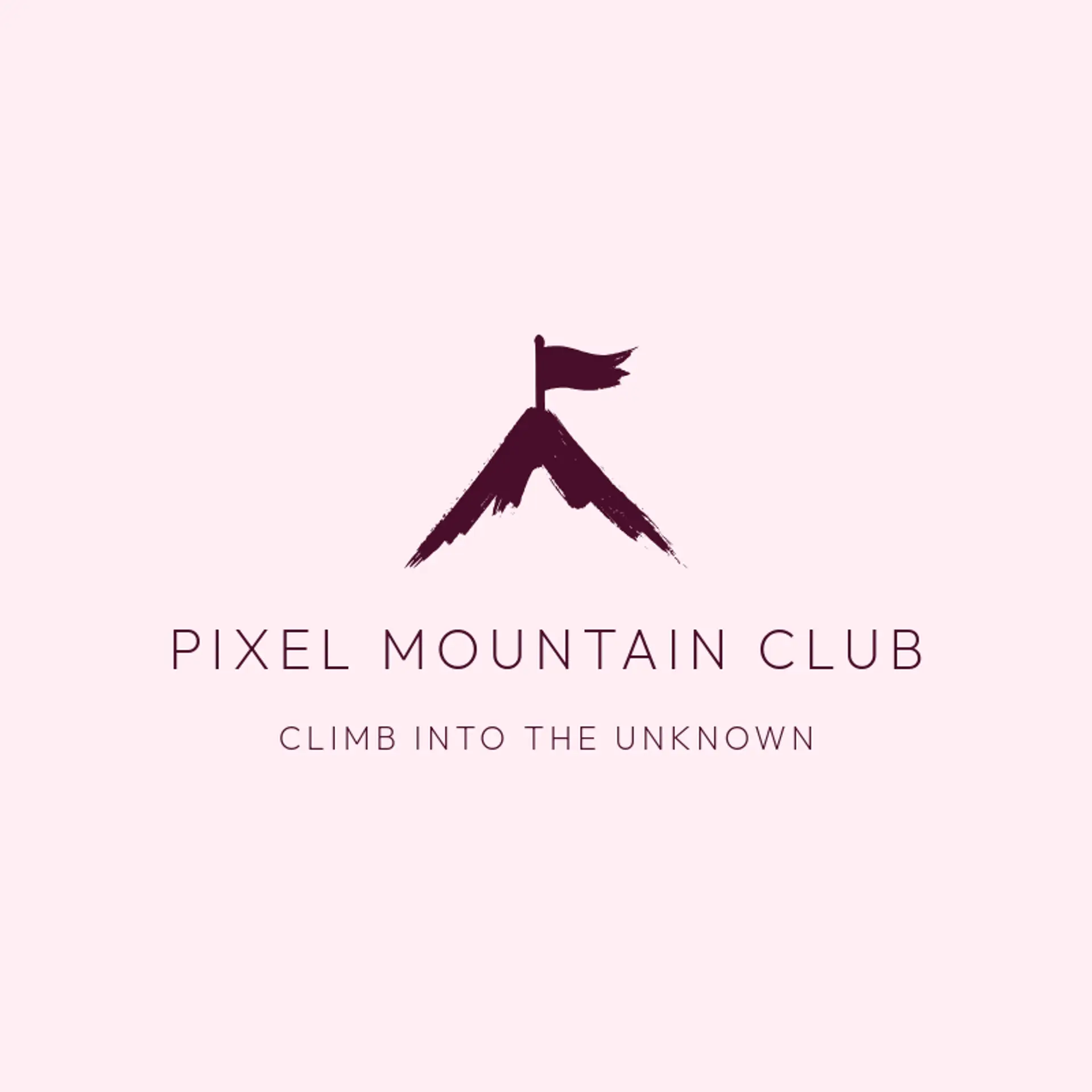 Pixel Mountain Club logo for game