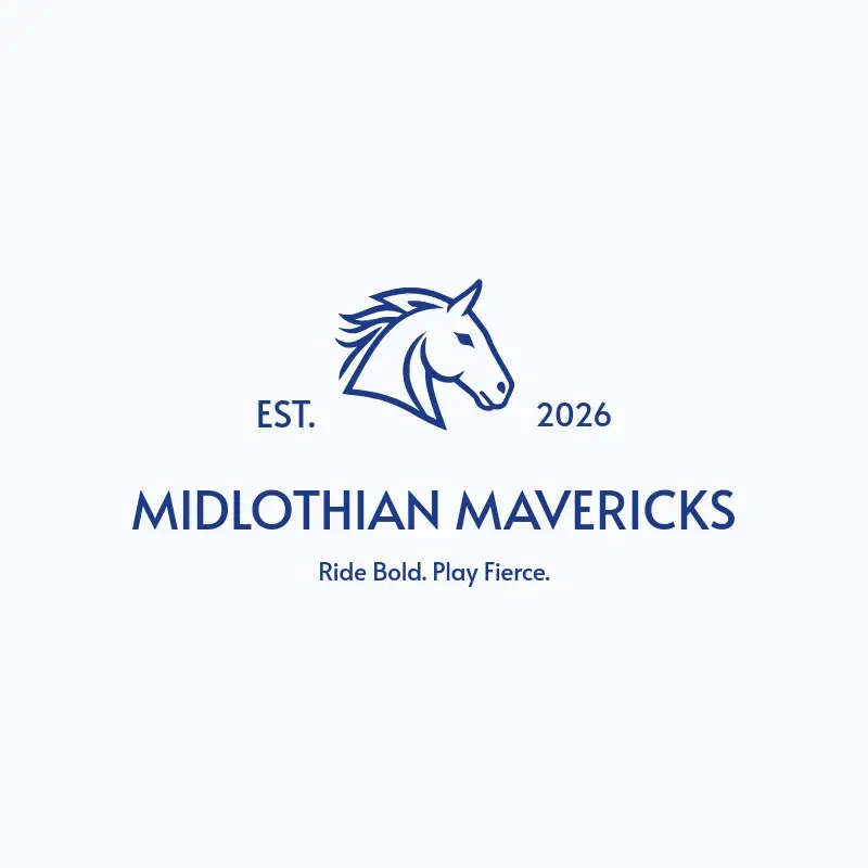 The group name Midlothian Mavericks as a branded logo with a single color icon