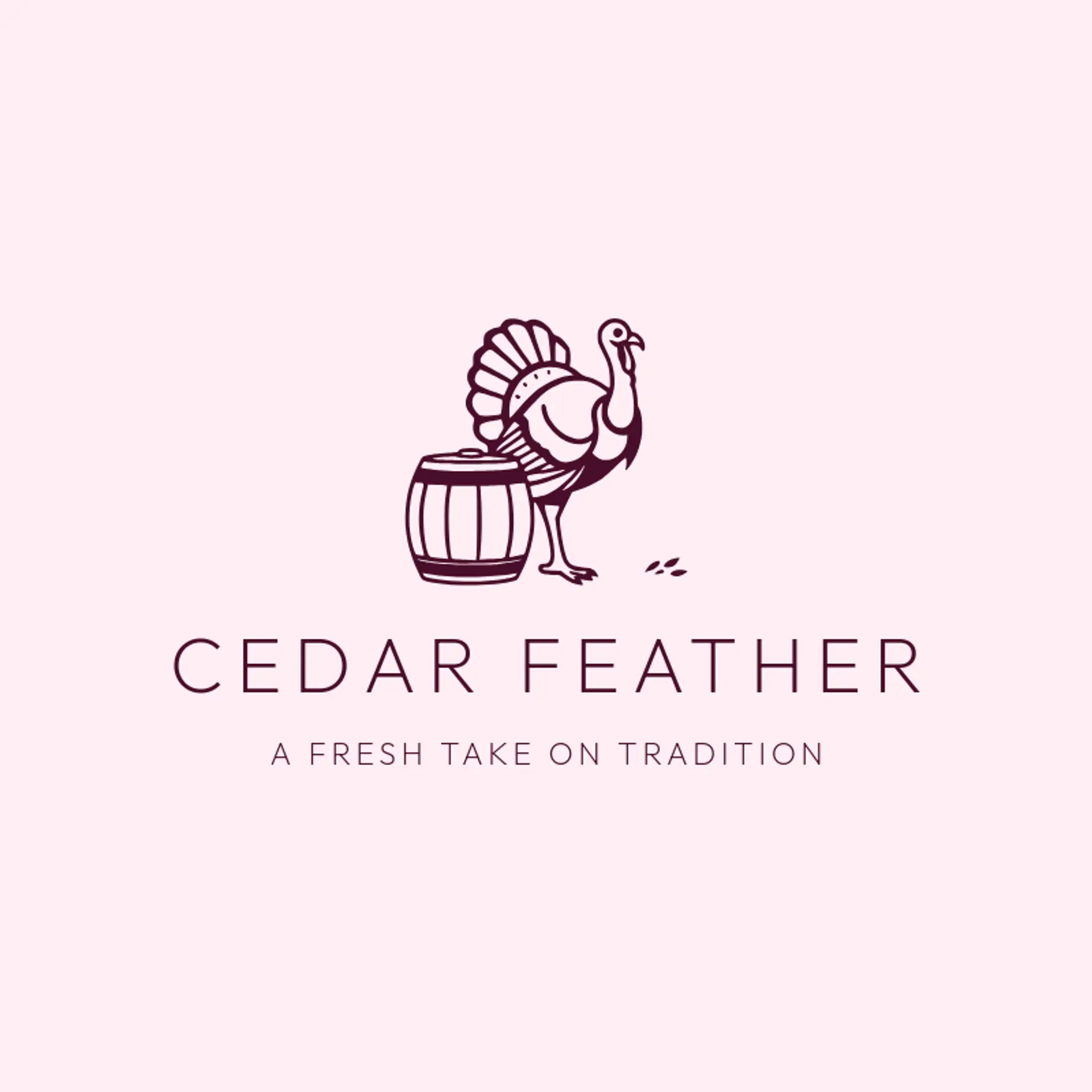 Cedar Feather logo for turkey