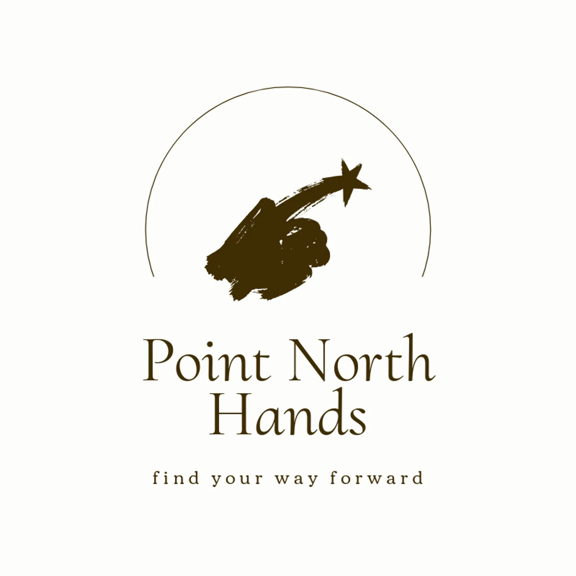 Point North Hands logo for hand
