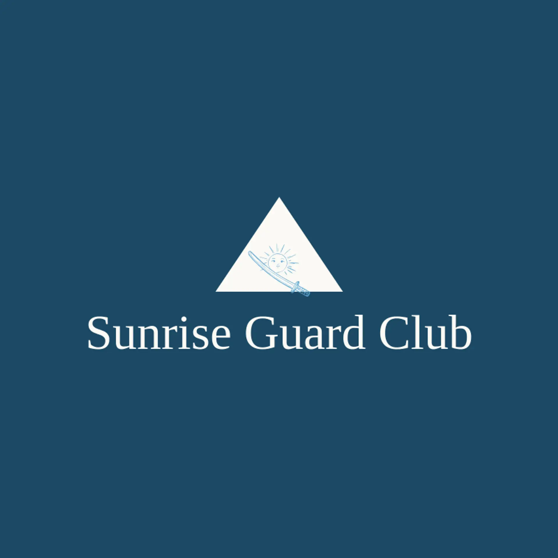 Sunrise Guard Club logo for katana